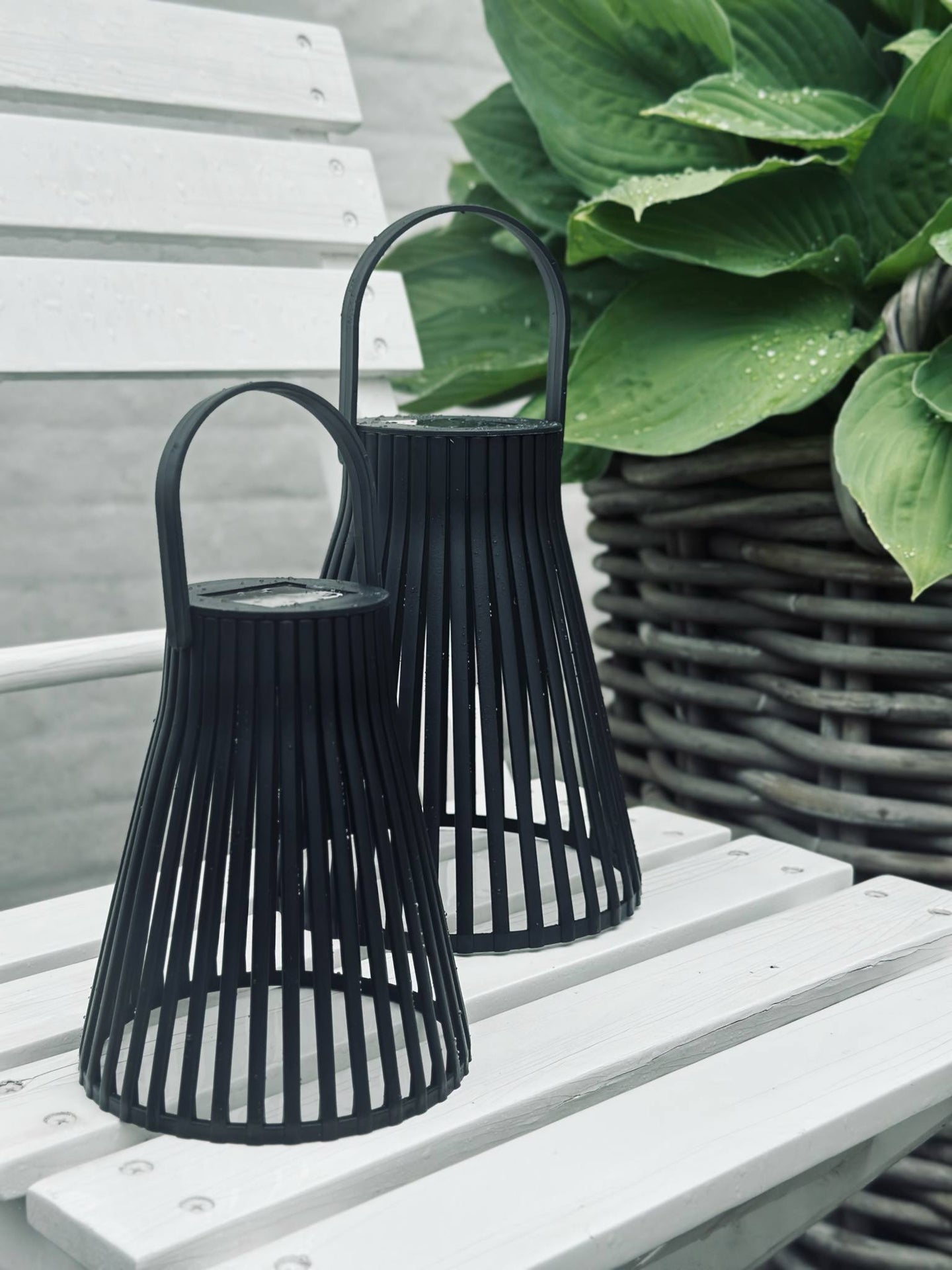 Laterne mit Solarzellen - GARDEN BLACK 18cm