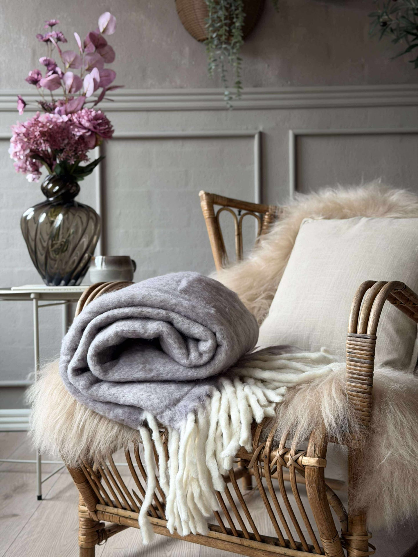 Herrlich warme Plaid – Lavendel