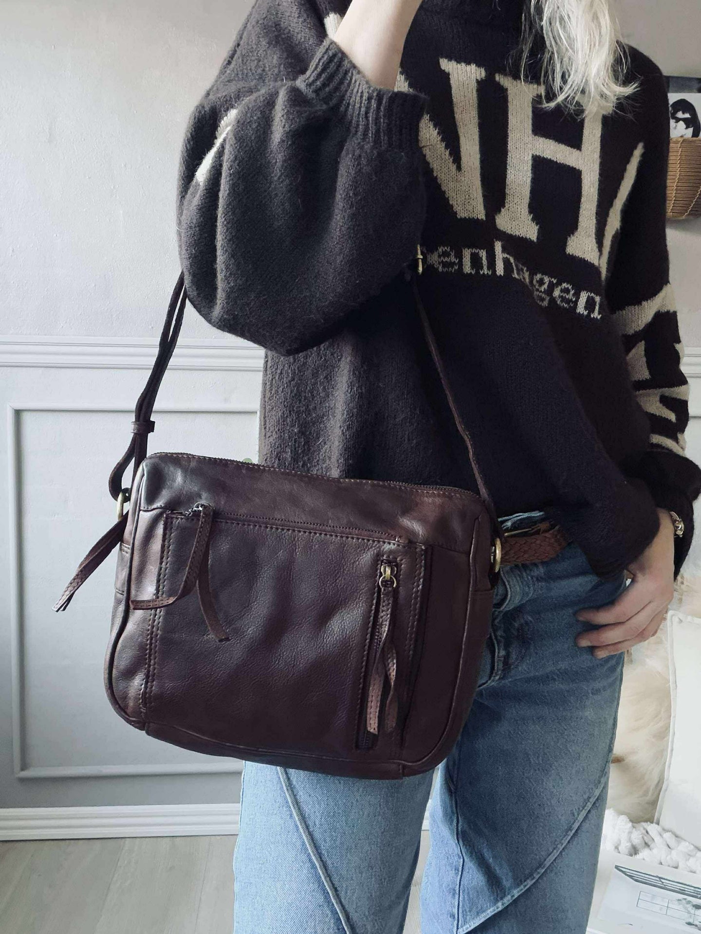 Crossbody Raw Boheme Big – Braun