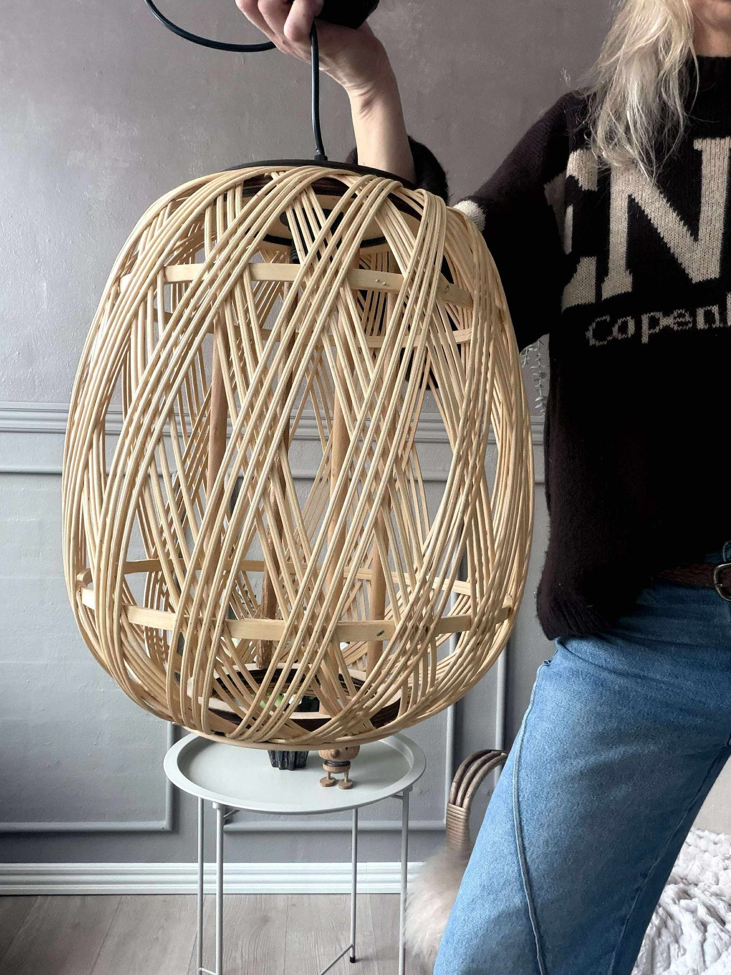 Rattan-Lampe - Ø 35 cm