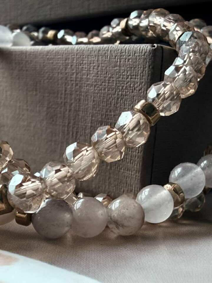 Armband Leah Blush/Natur – Set mit 3 Stück