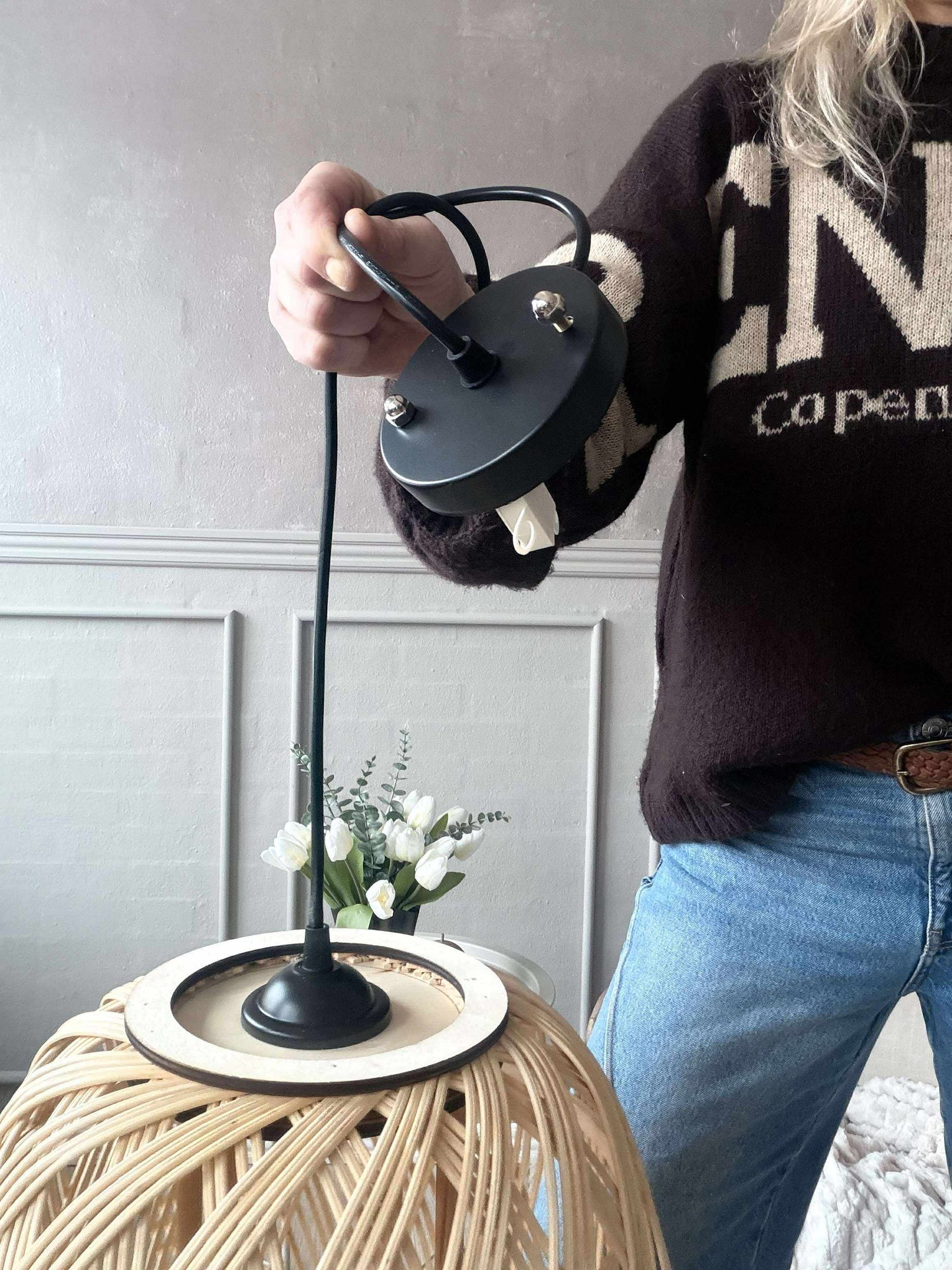 Rattan-Lampe - Ø 35 cm