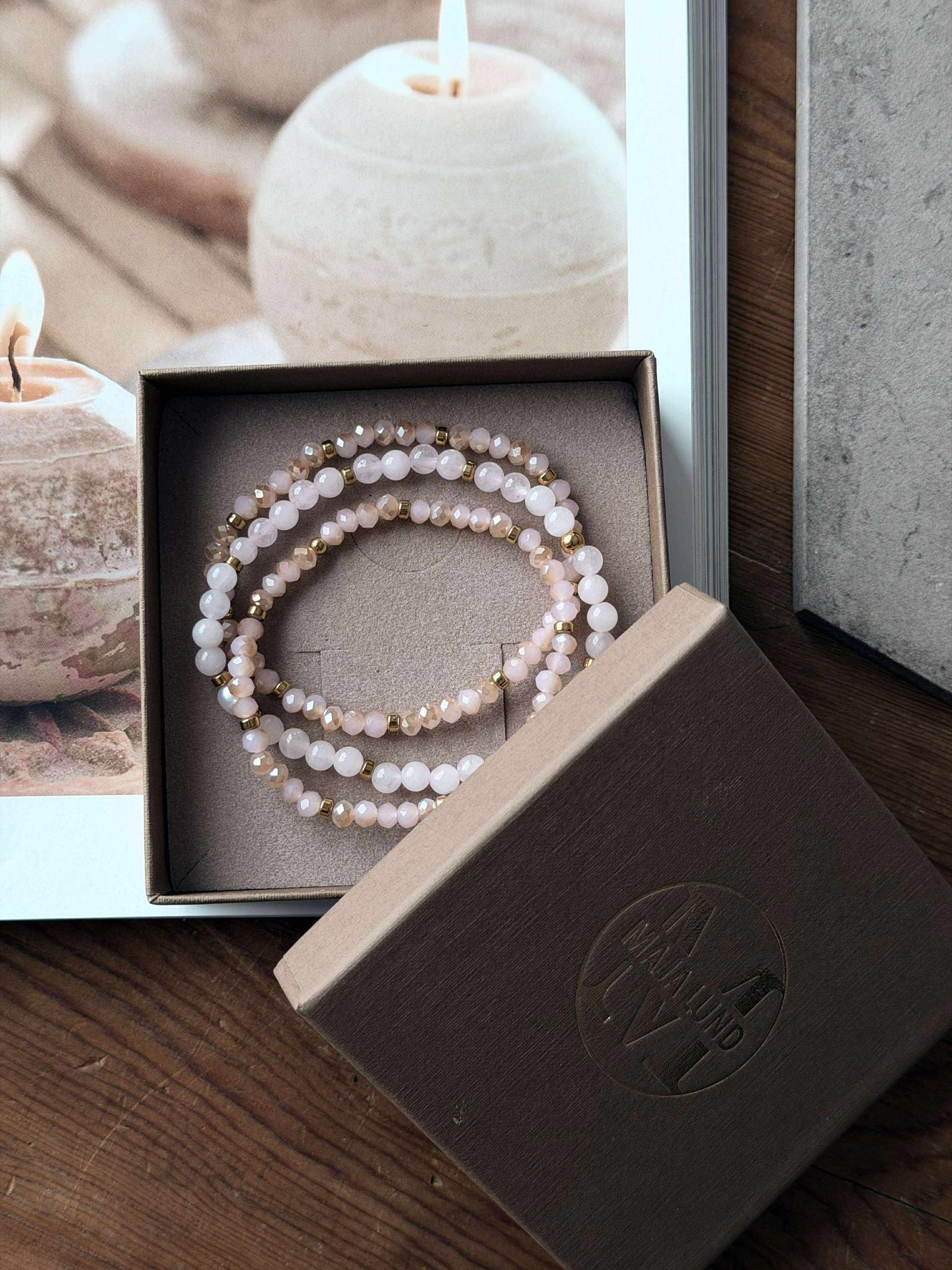 Armband Leah Soft Rose – Set mit 3 Stück