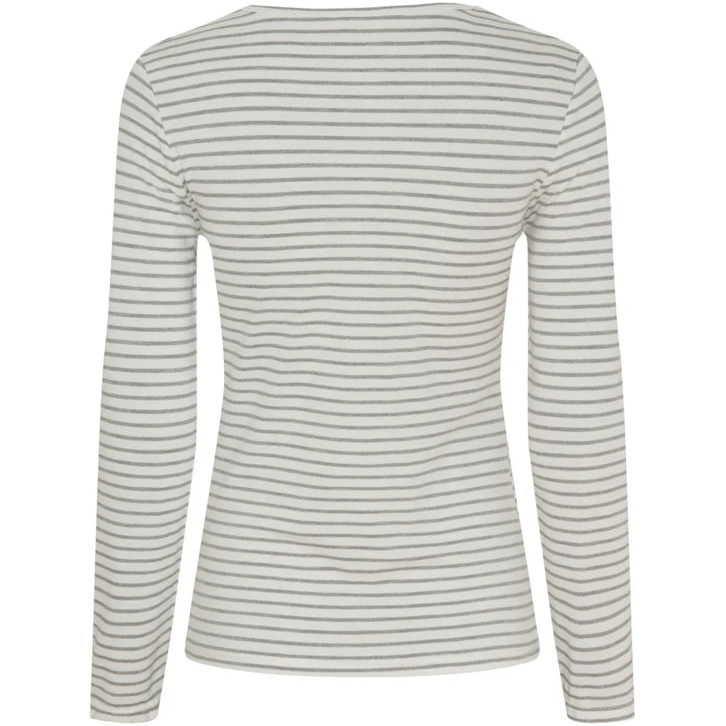 Bluse Nancy gestreift - Grau/Weiß