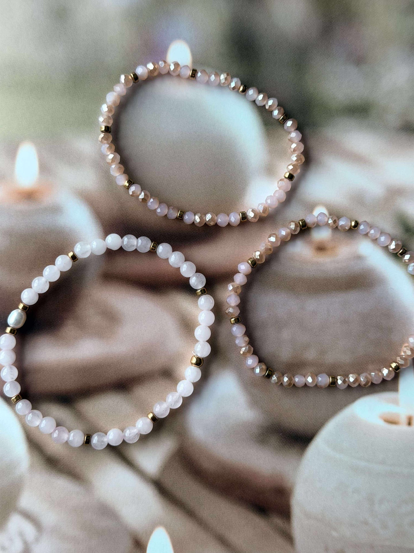 Armband Leah Soft Rose – Set mit 3 Stück