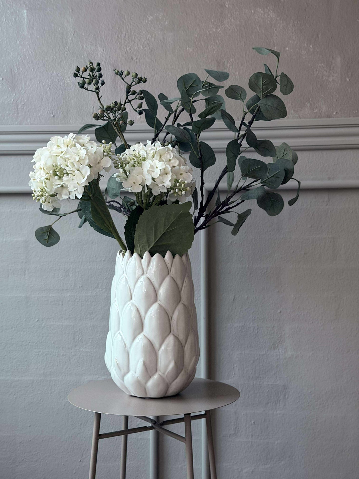 Beistelltisch mit Ablage - Taupe