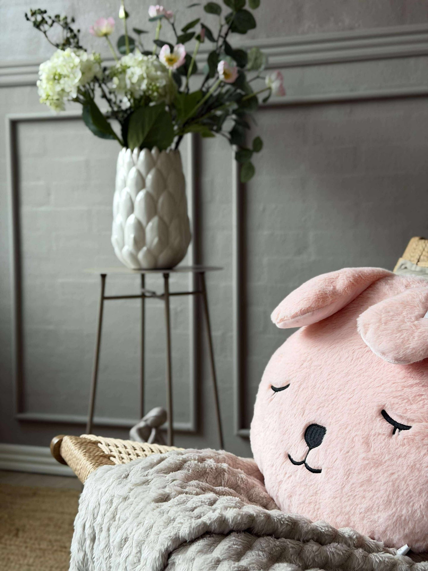 Kissen mit Füllung - Rosa Kaninchen