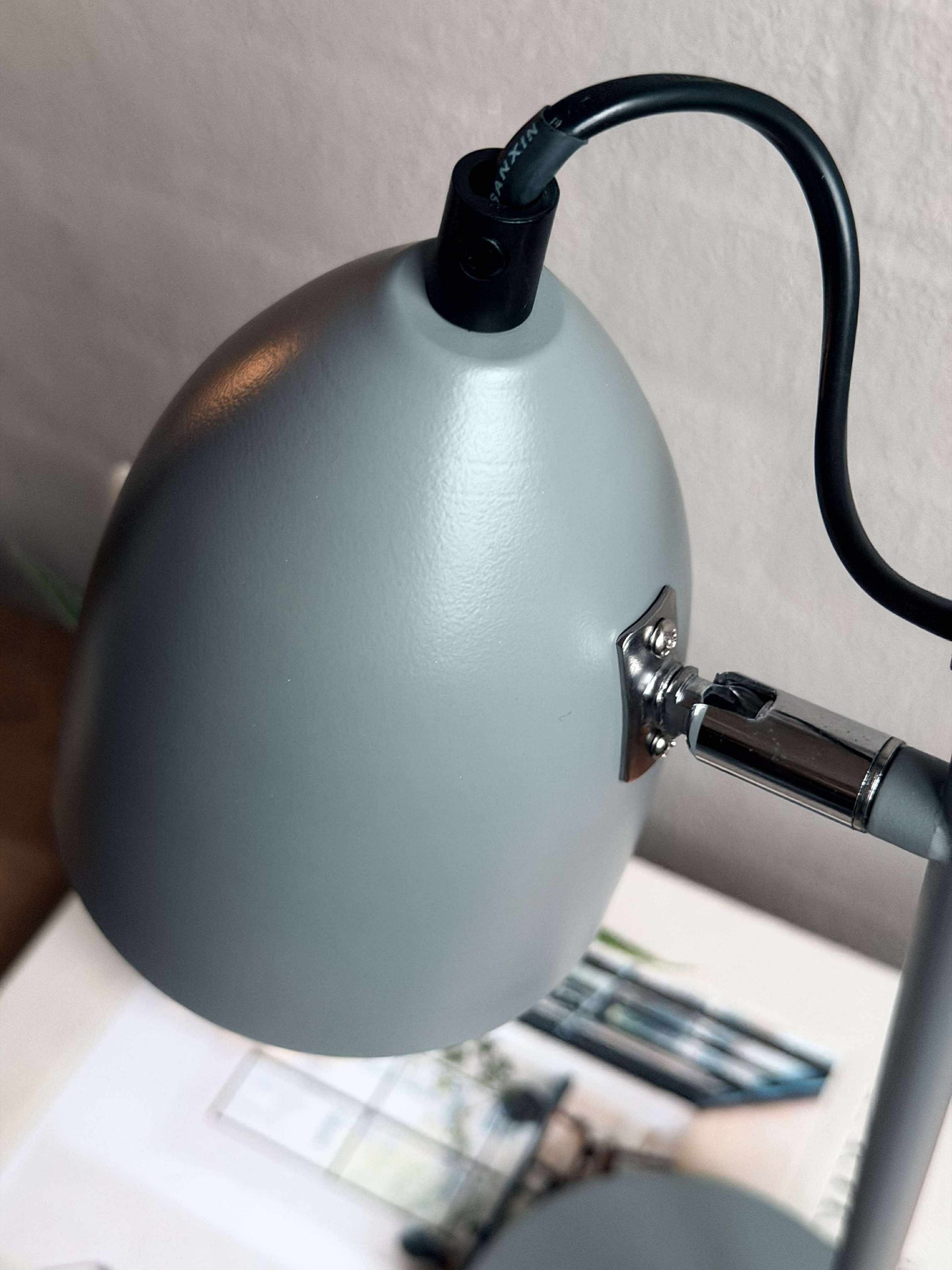 Tischlampe - Graues Metall