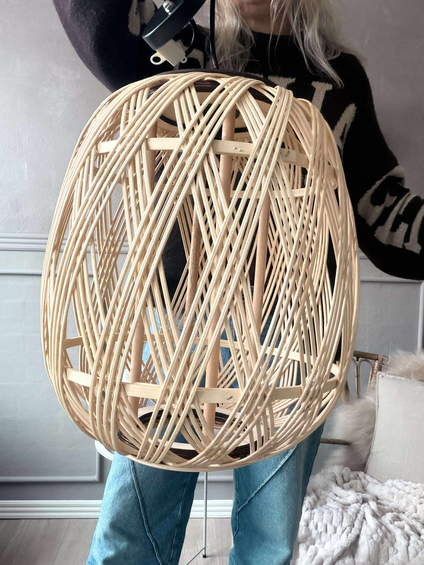 Rattan-Lampe - Ø 35 cm