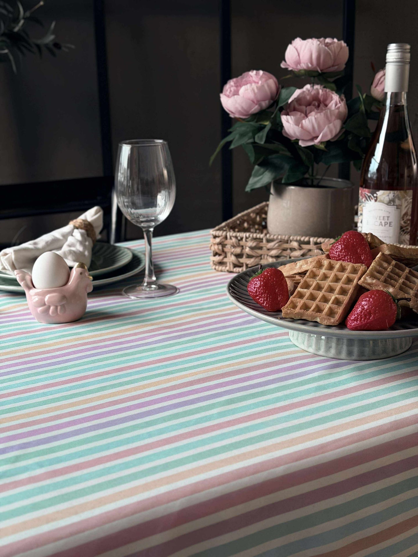 Tischdecke - Pastellstreifen