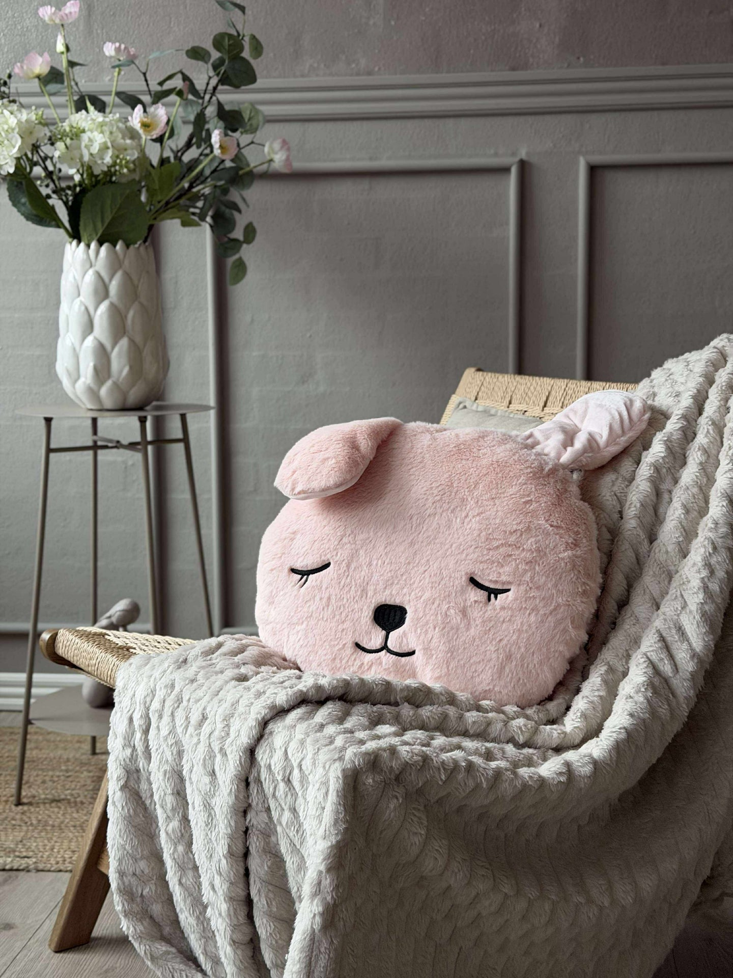 Kissen mit Füllung - Rosa Kaninchen