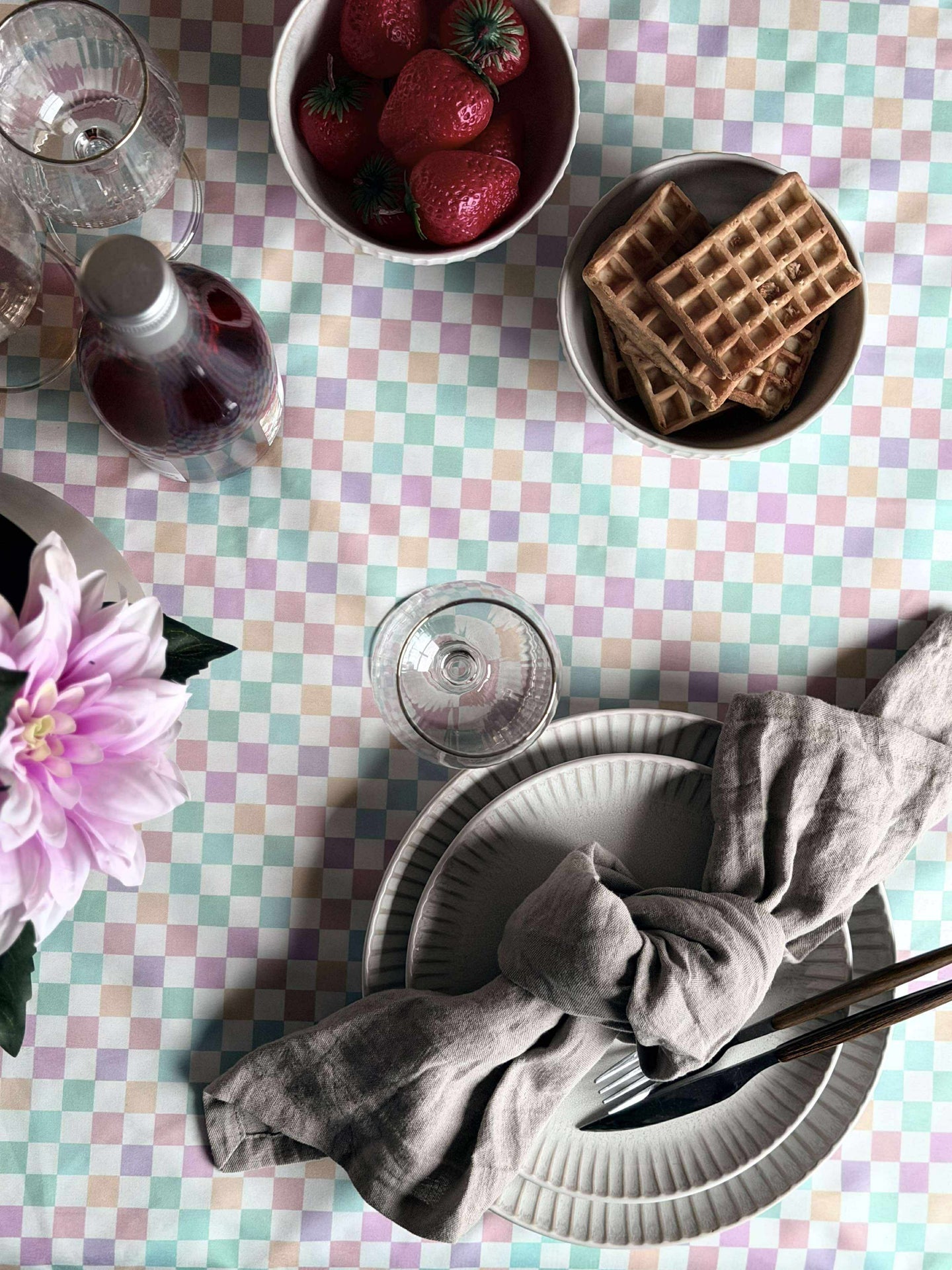 Tischdecke - Pastellkaro