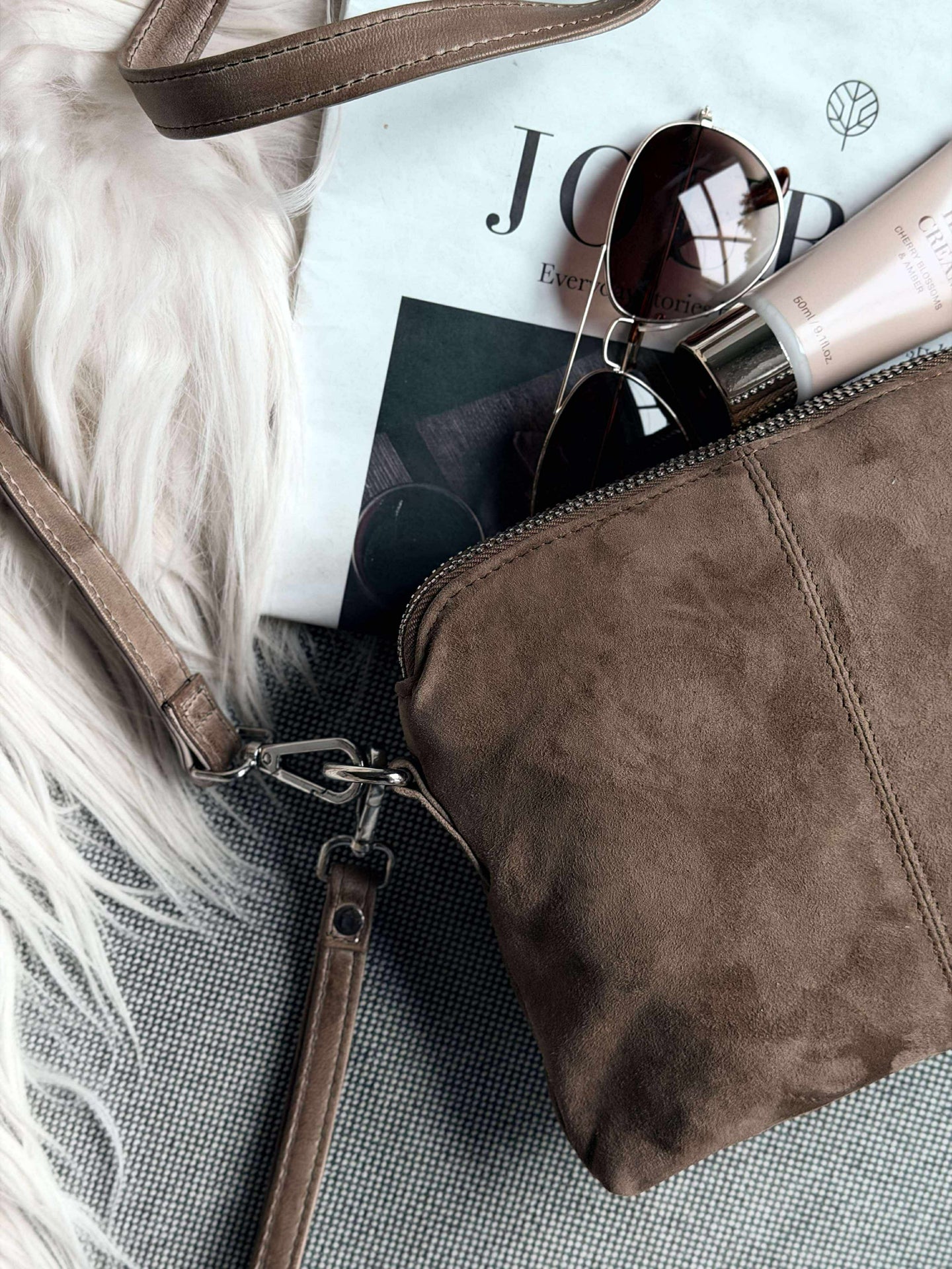 Crossbody-Clutch ALICE - Nude-Braun
