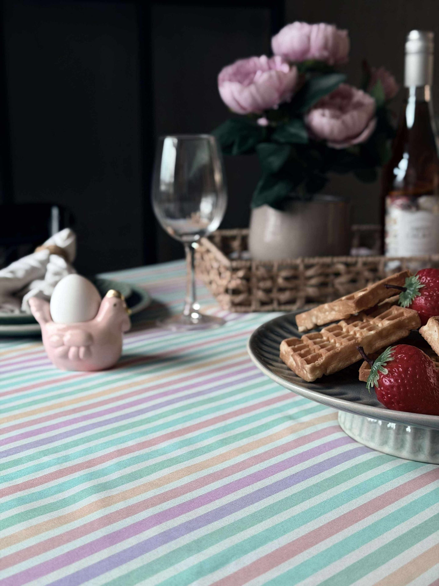 Tischdecke - Pastellstreifen