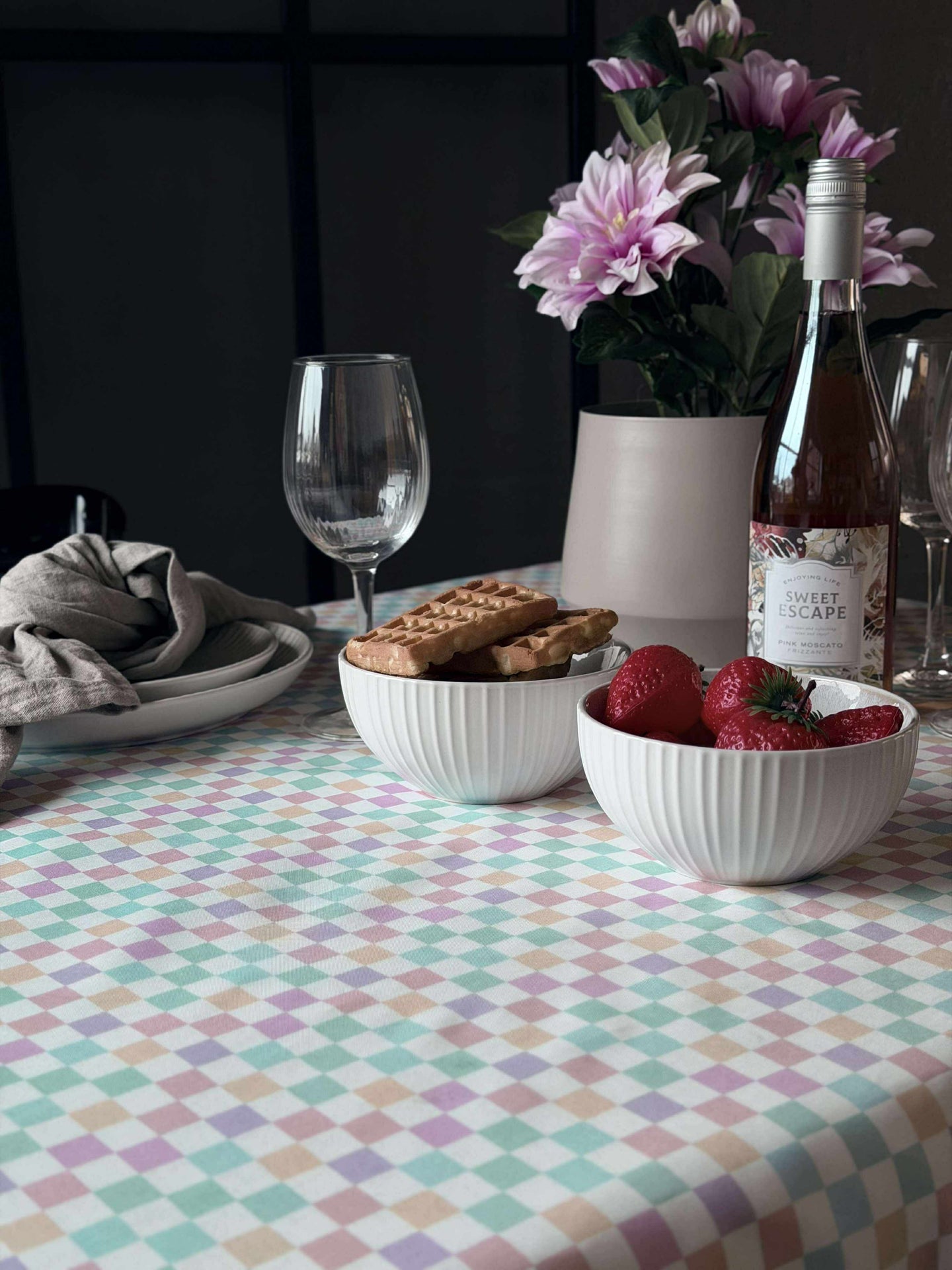 Tischdecke - Pastellkaro