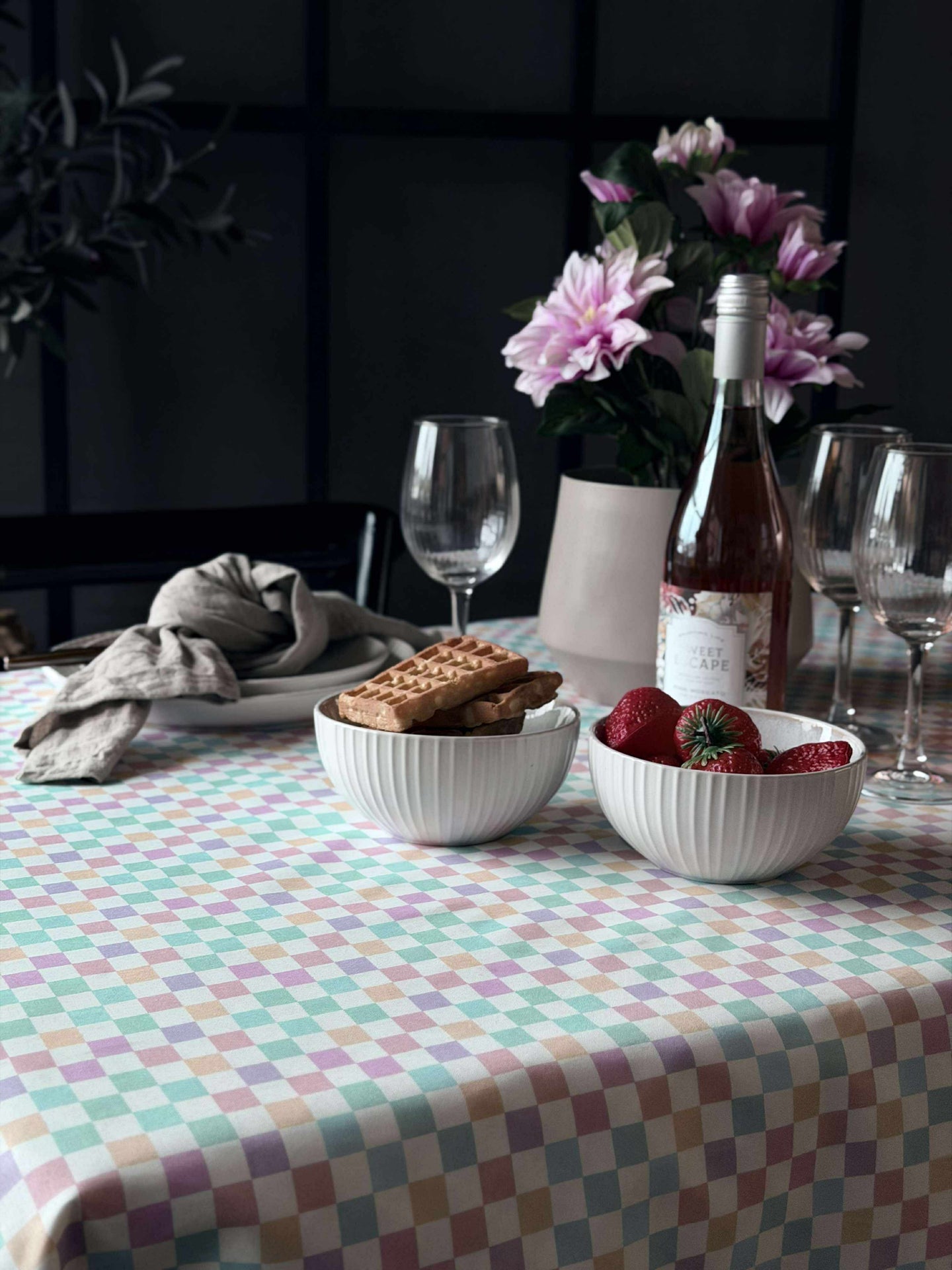 Tischdecke - Pastellkaro