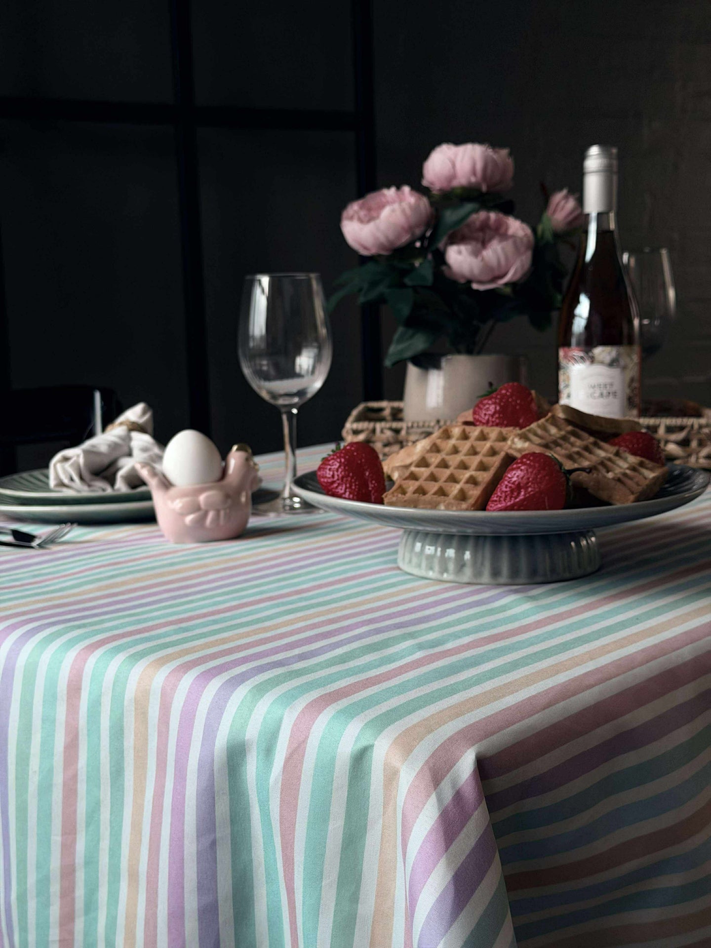Tischdecke - Pastellstreifen
