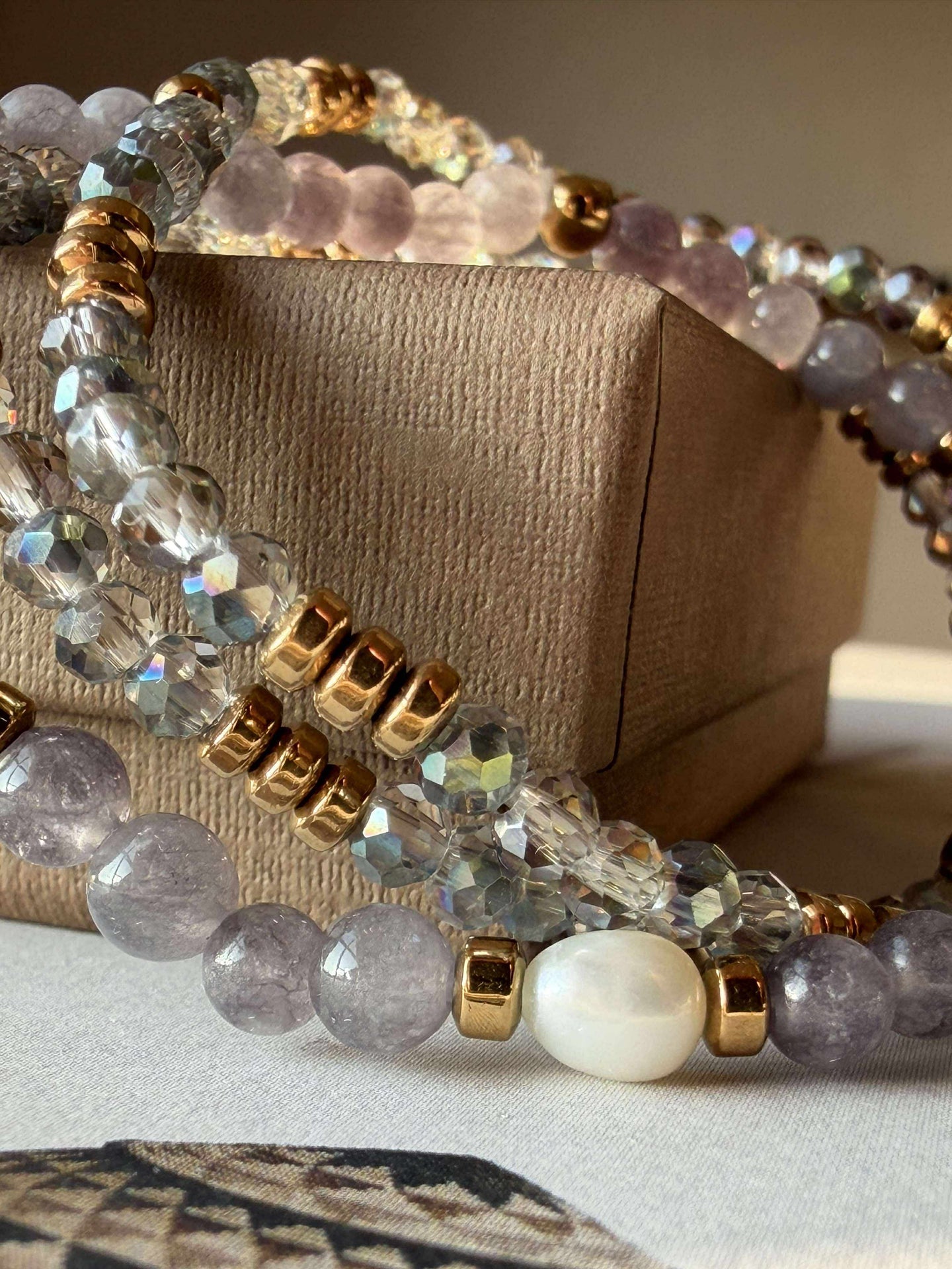 Armband Leah Lavendel/Stone – Set mit 3 Stück