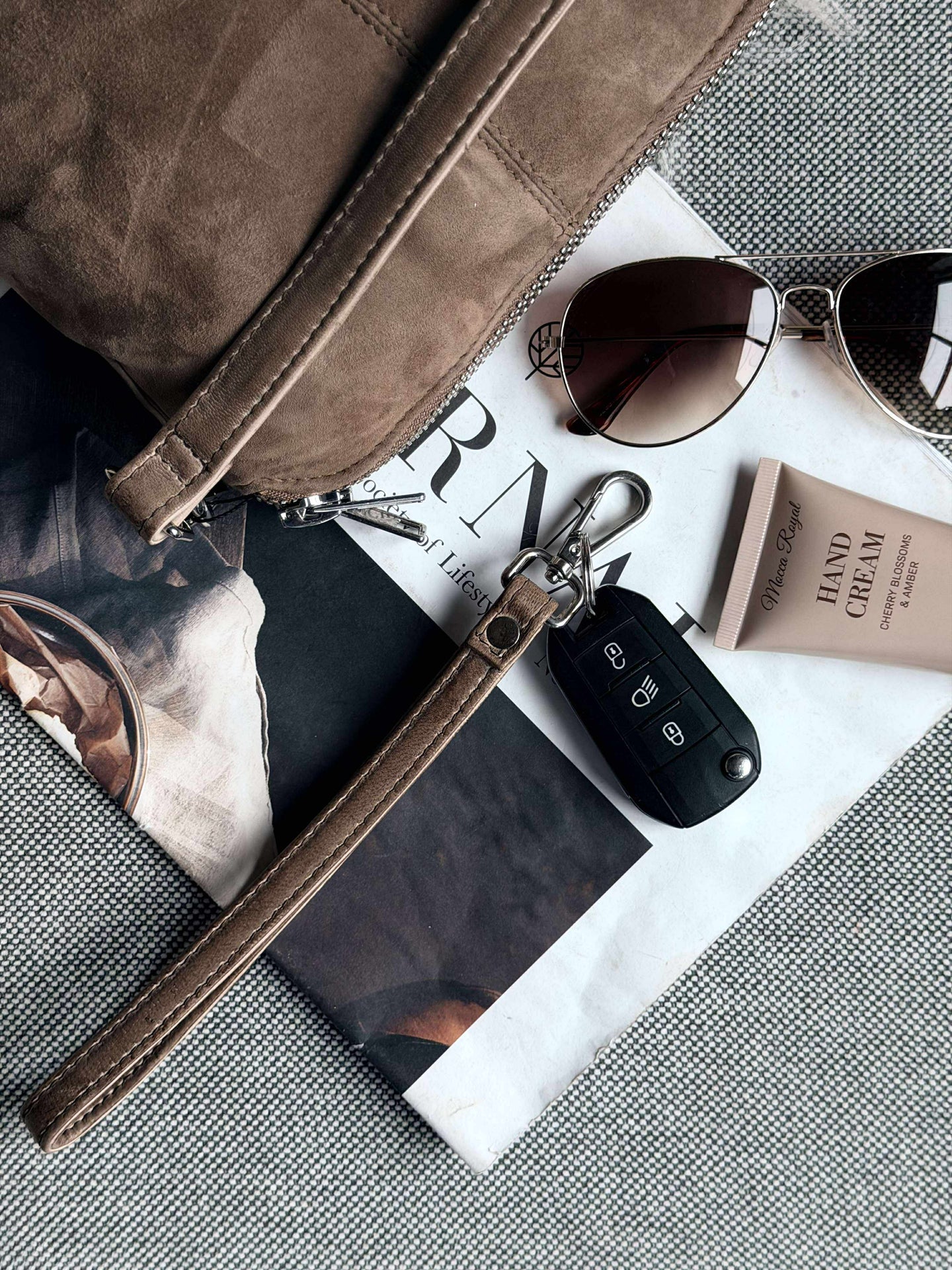 Crossbody-Clutch ALICE - Nude-Braun