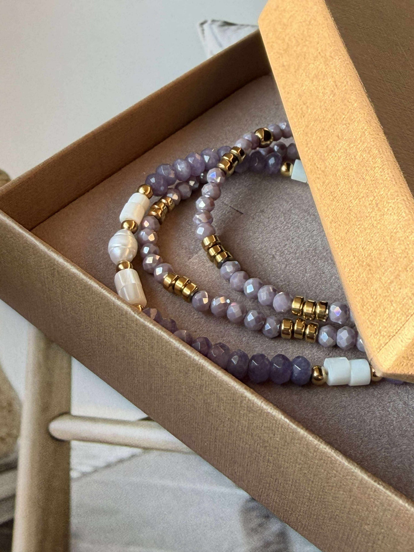 Armband Sarabella Lavendel – Set mit 3 Armbändern