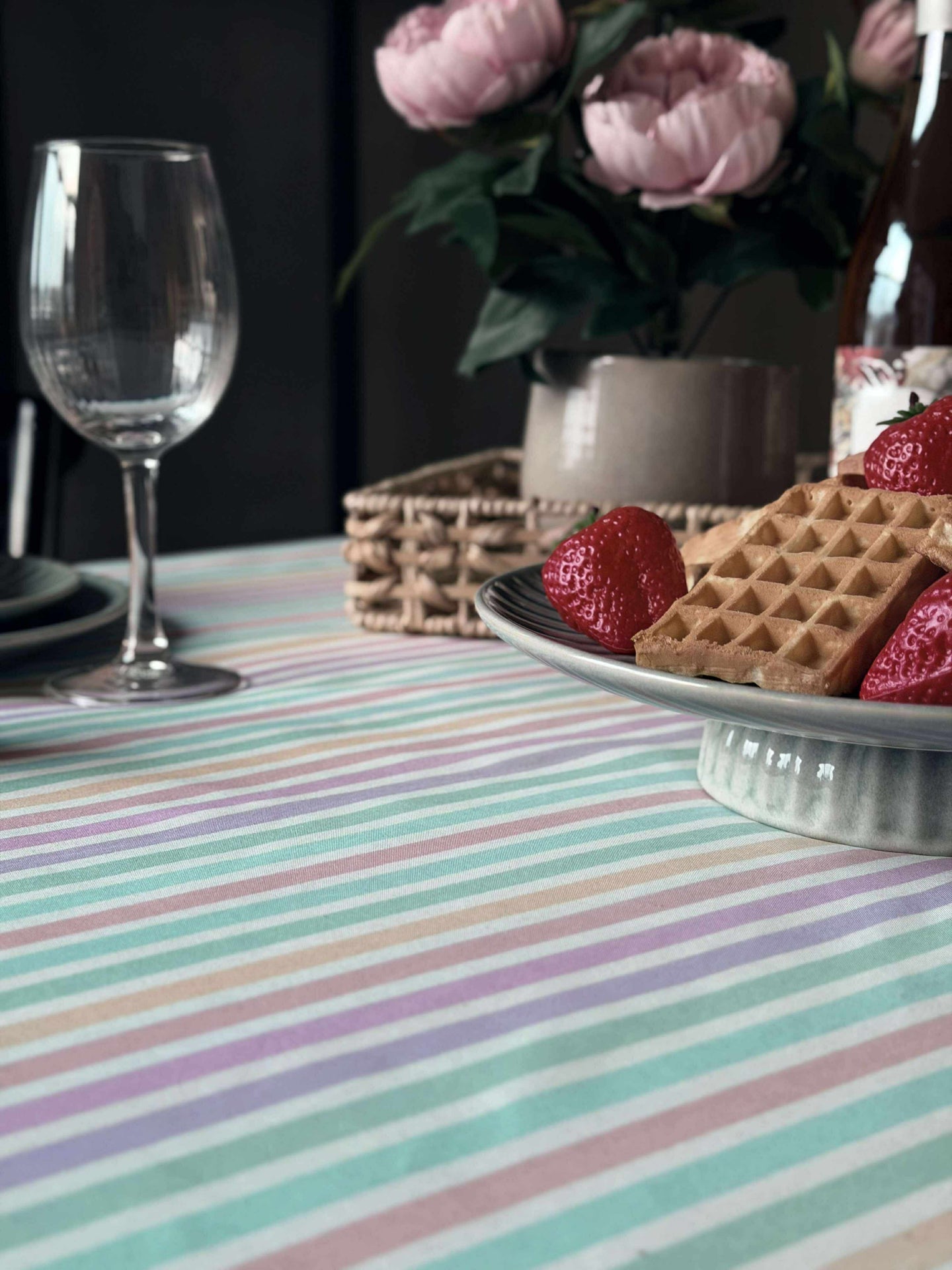 Tischdecke - Pastellstreifen
