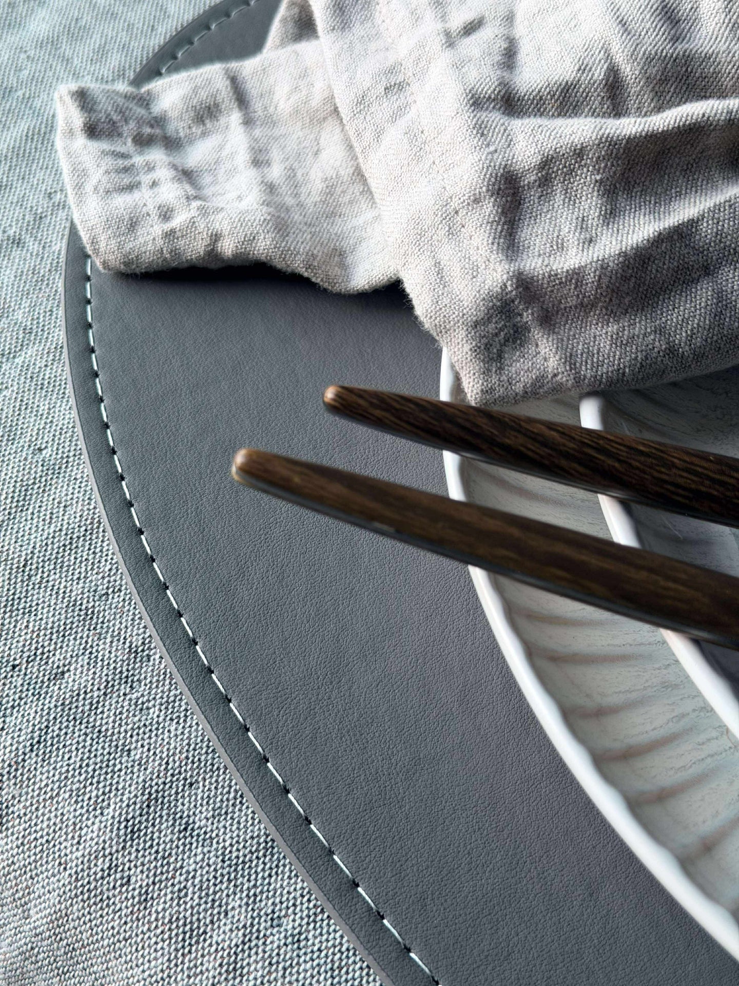 Platzset oval - Grau