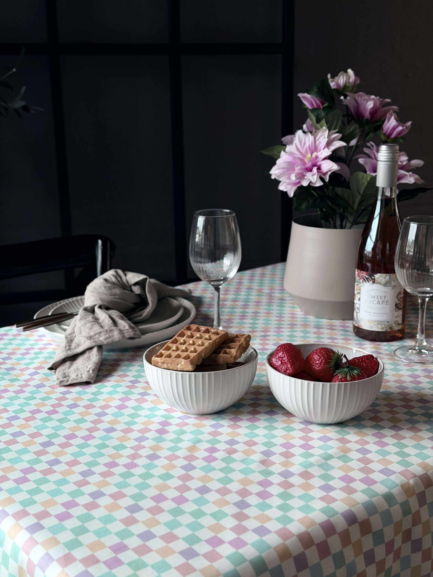 Tischdecke - Pastellkaro