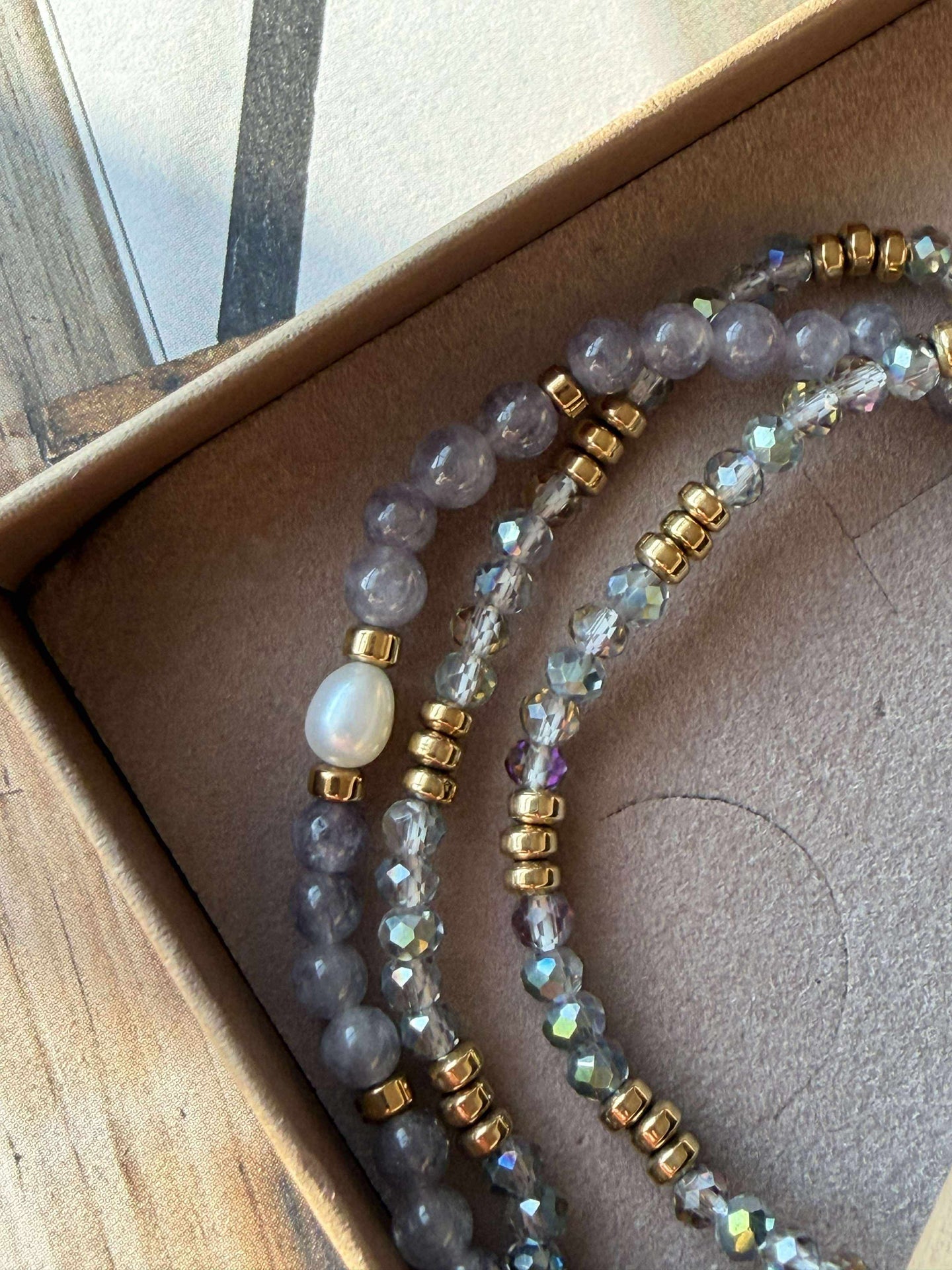 Armband Leah Lavendel/Stone – Set mit 3 Stück