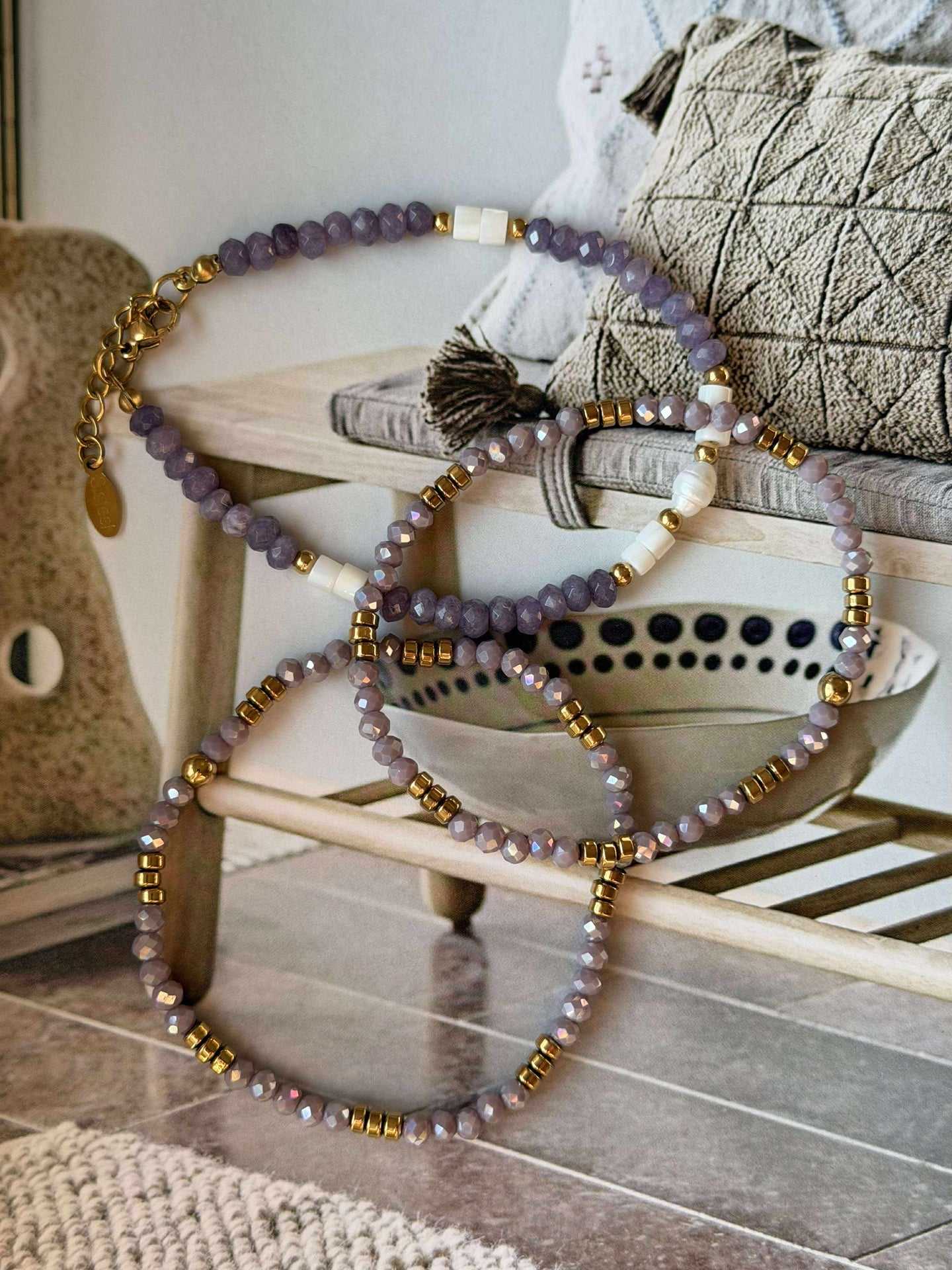 Armband Sarabella Lavendel – Set mit 3 Armbändern