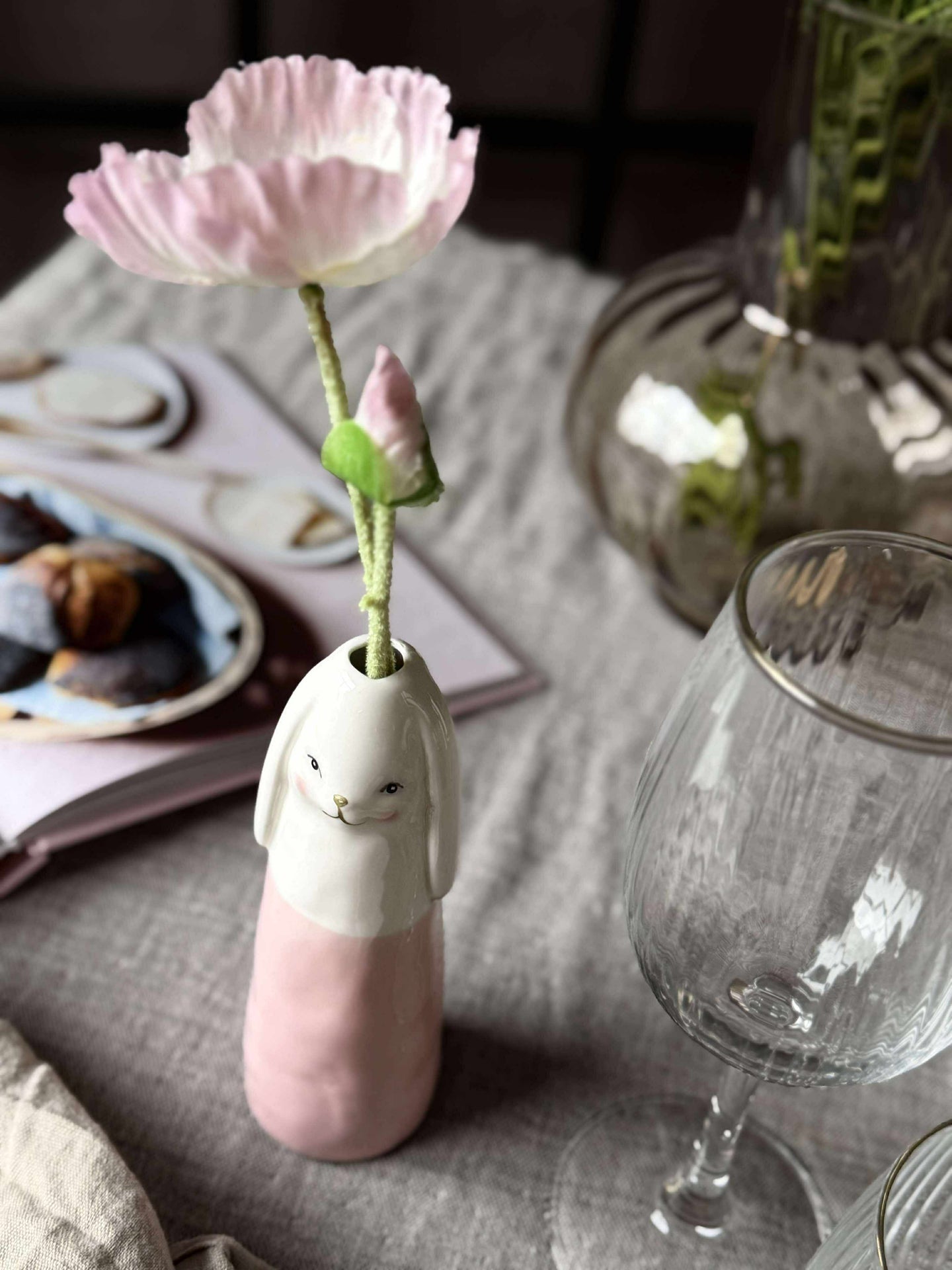 Vase - Rosa Kaninchen in mehreren Größen