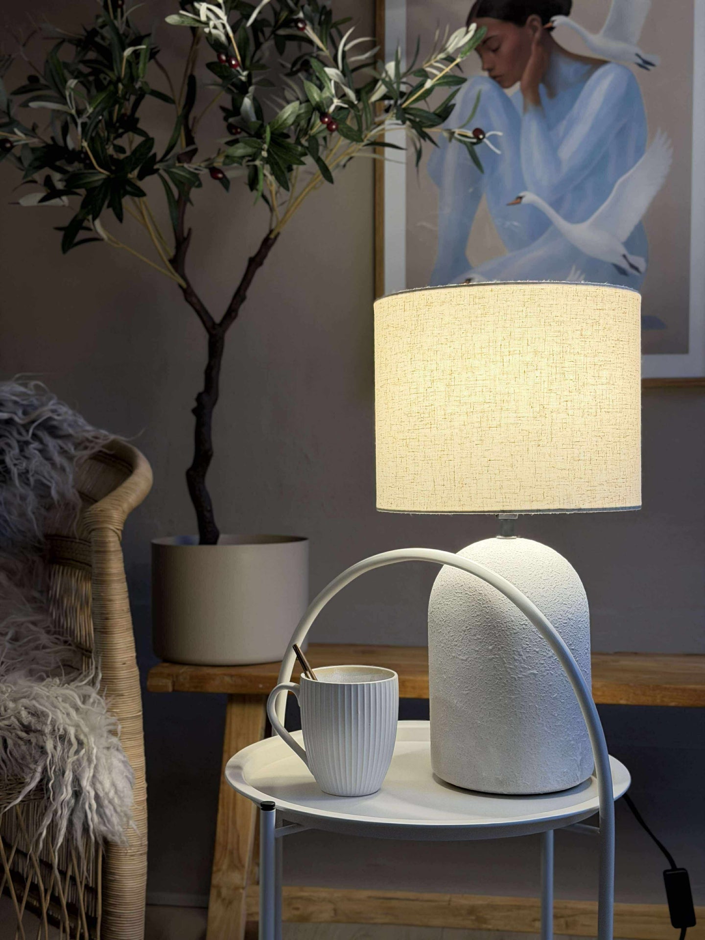 Tischlampe STONEWARE - Natur (hell)