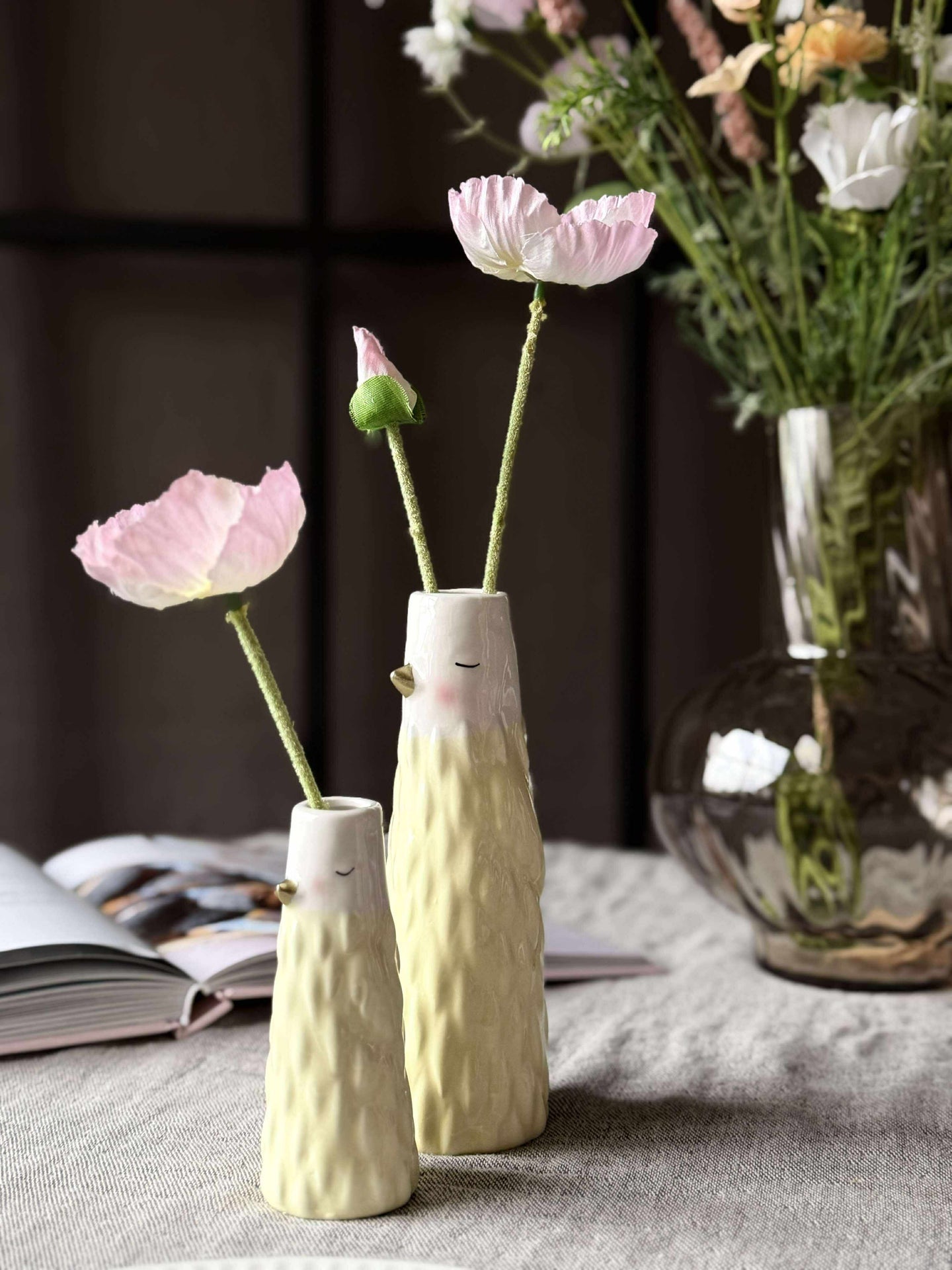 Vase - Gelb in mehreren Größen