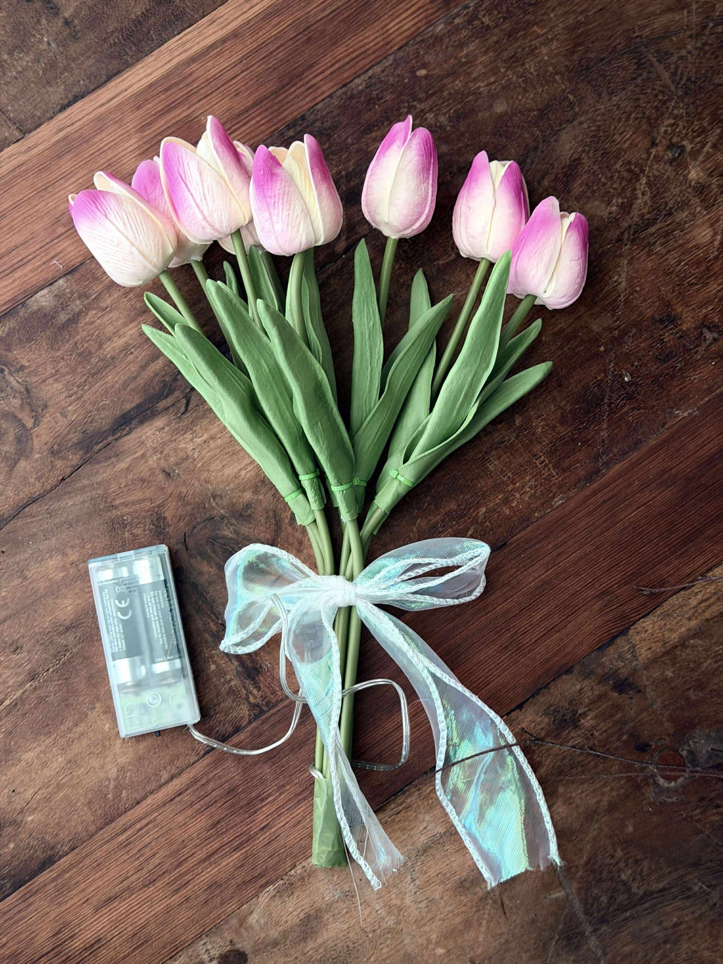 Tulpen mit Licht - Hellrosa