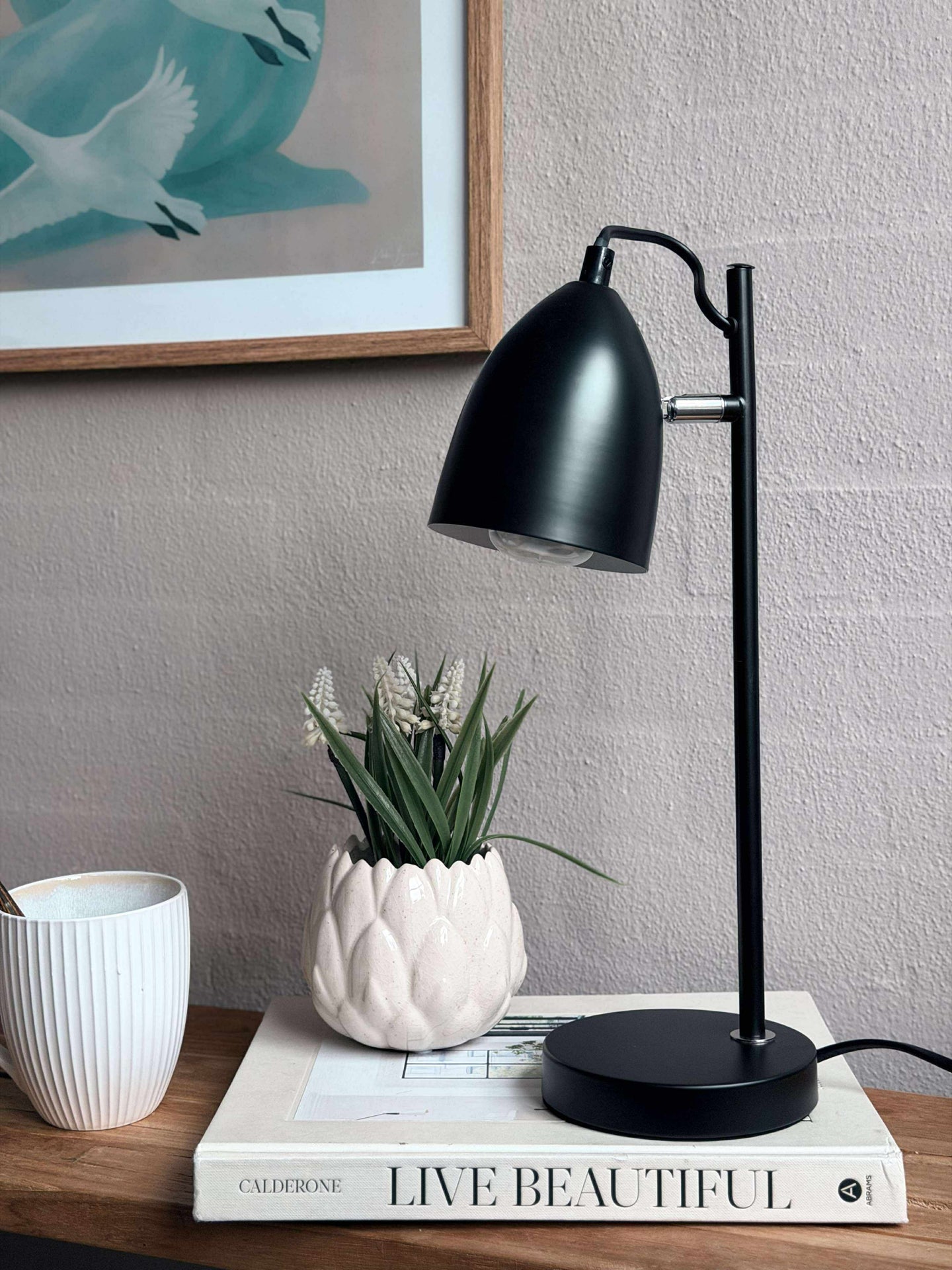 Tischlampe - schwarzes Metall