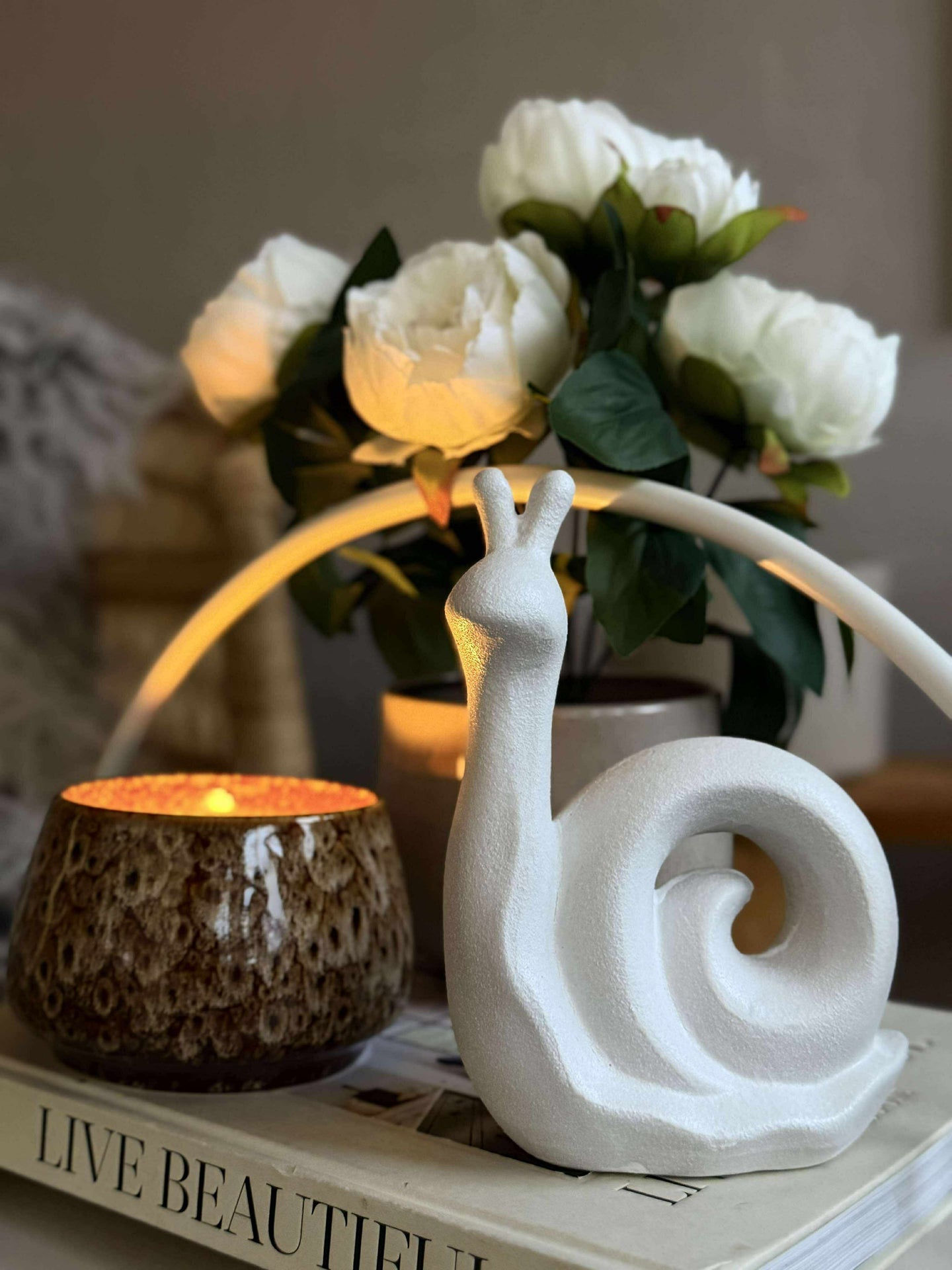 Deco-Schnecke - weiß oder beige