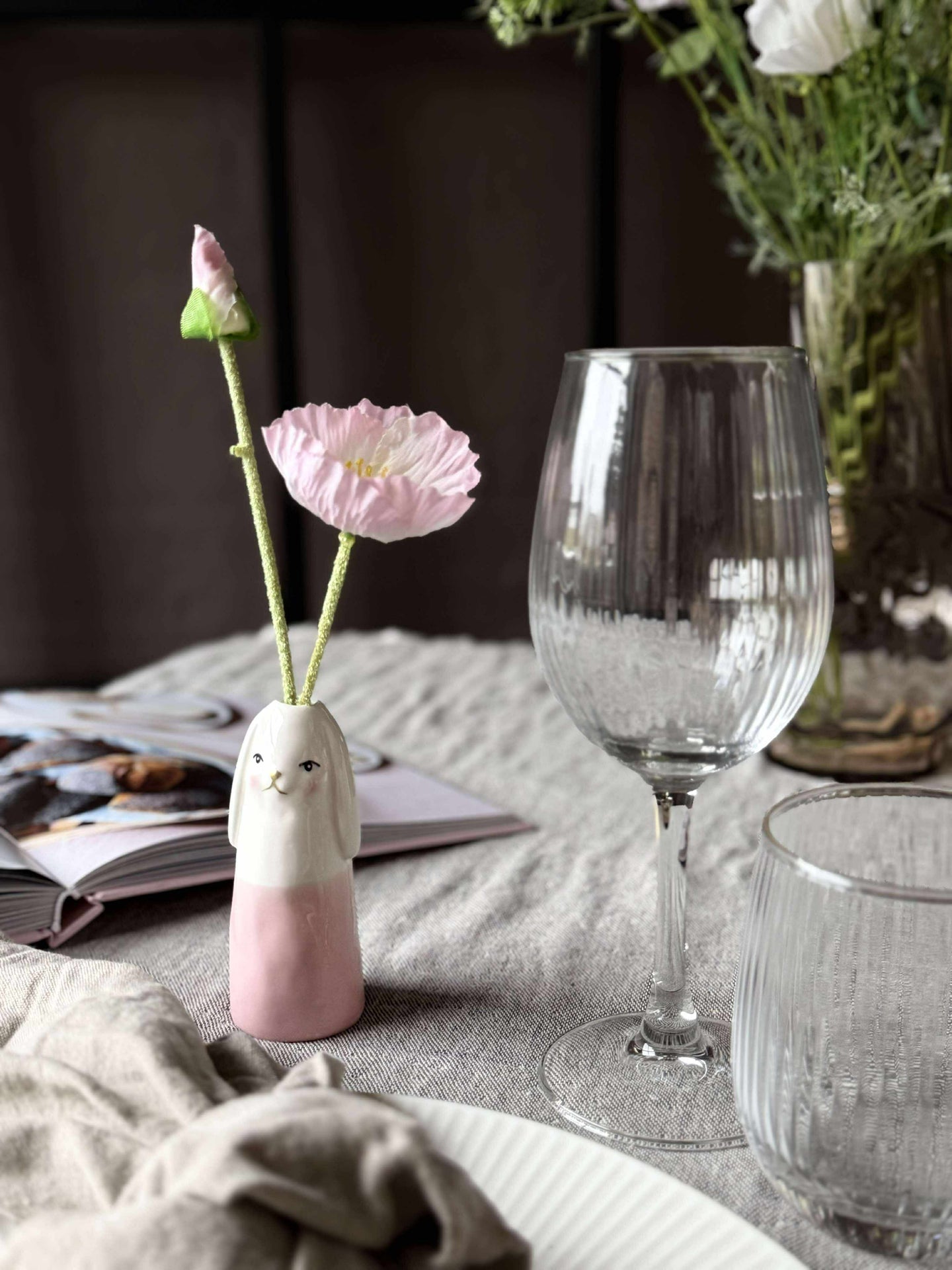 Vase - Rosa Kaninchen in mehreren Größen