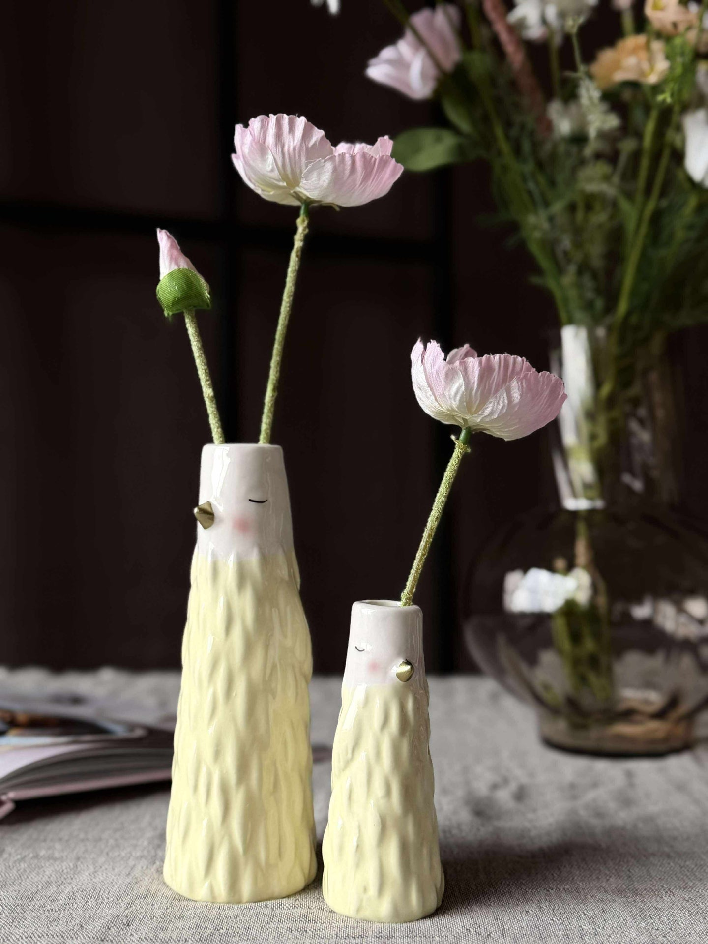 Vase - Gelb in mehreren Größen