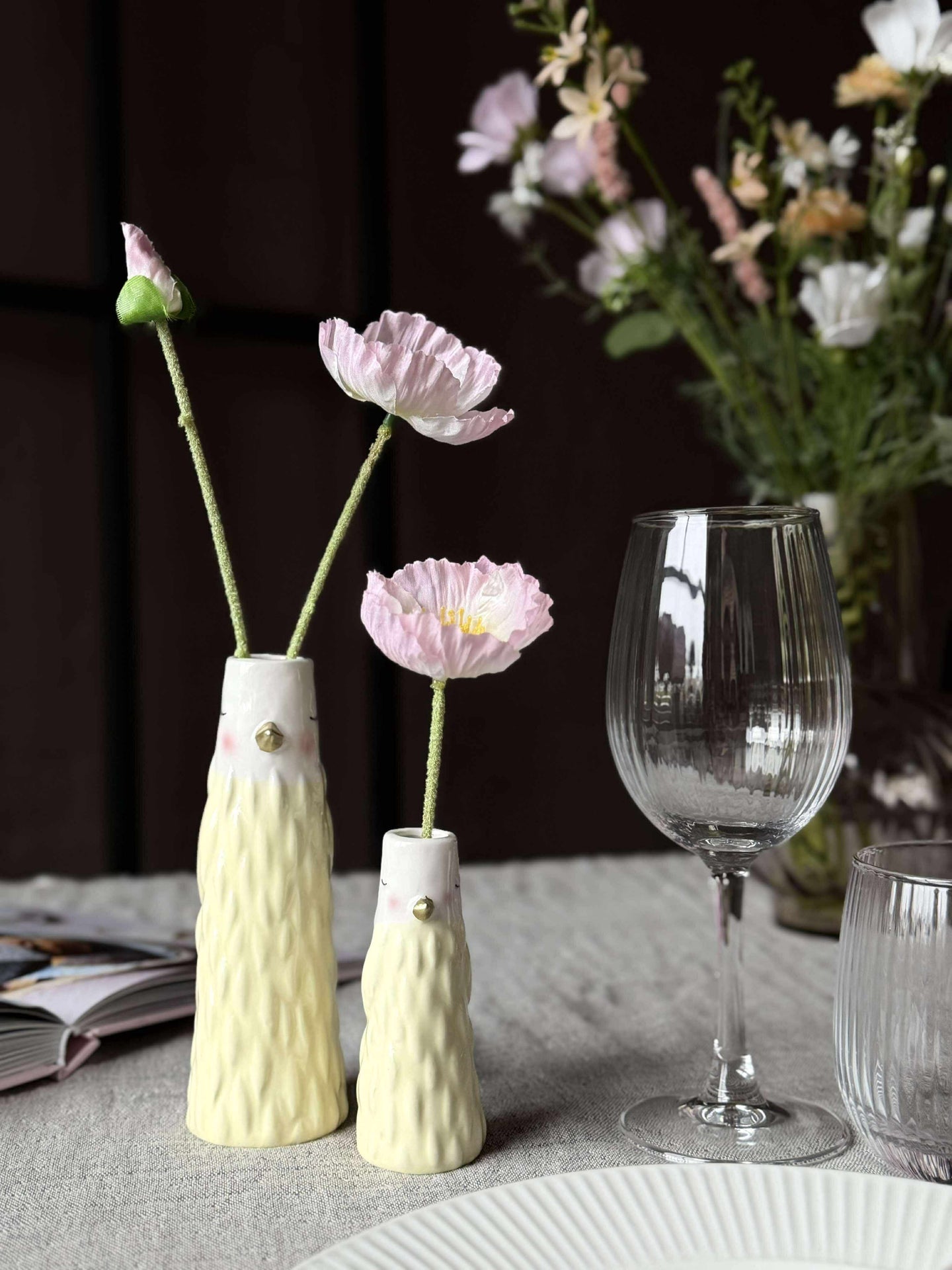 Vase - Gelb in mehreren Größen