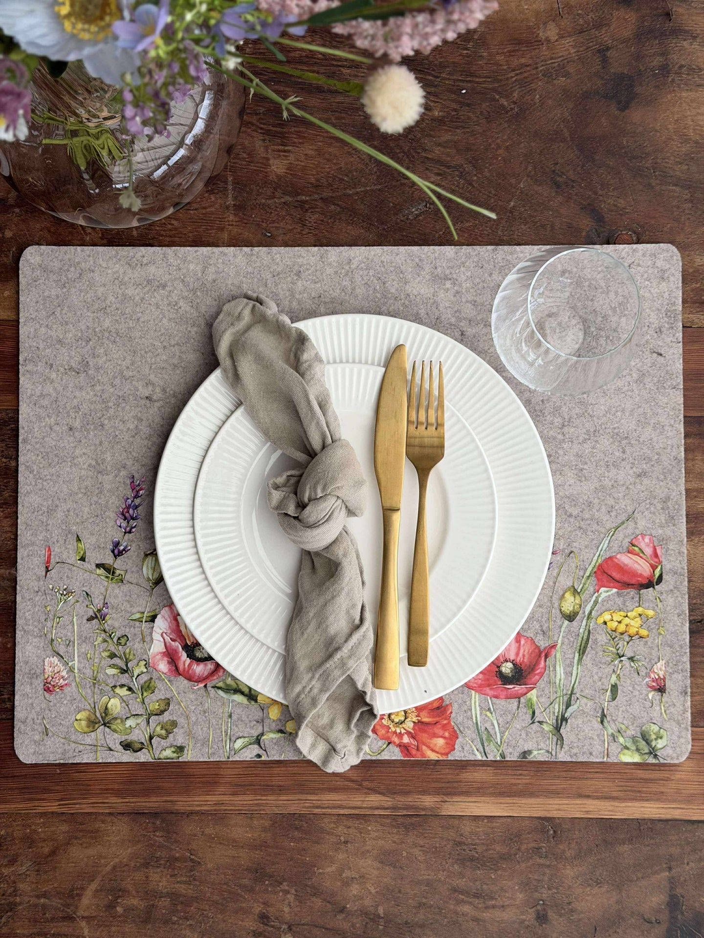 Oster-Tischset - Beige quadratisch