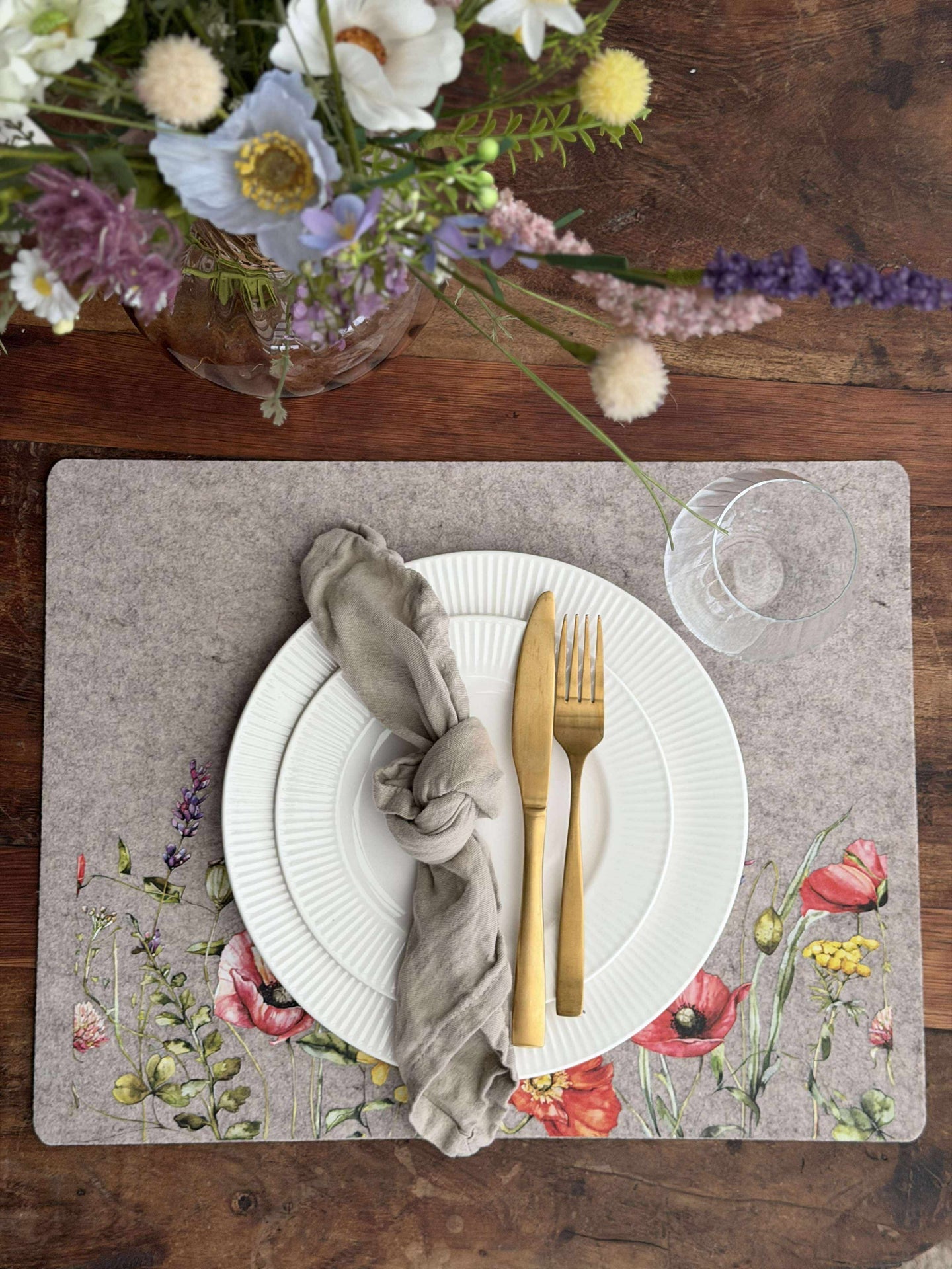Oster-Tischset - Beige quadratisch