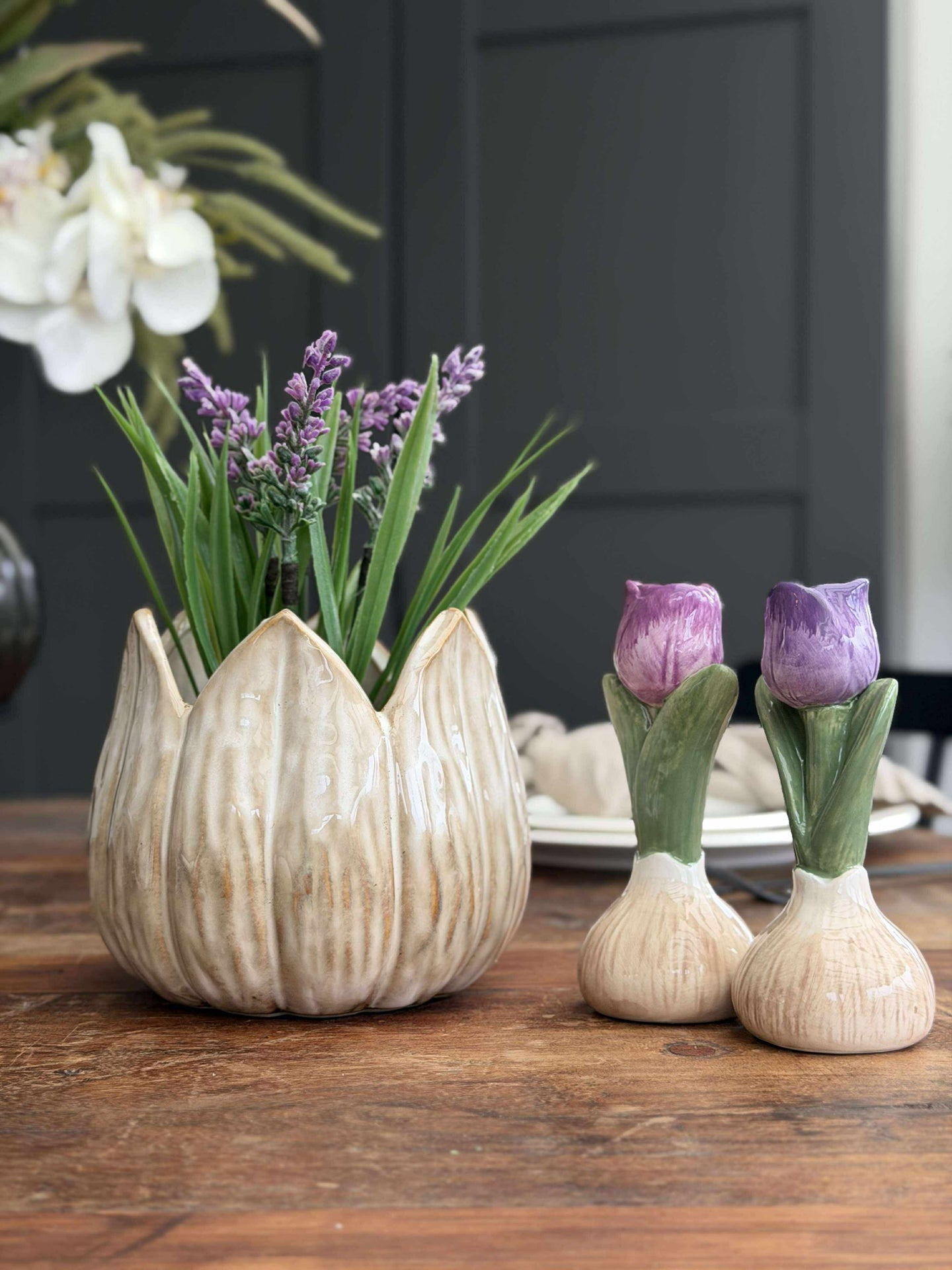 Pflanzentöpfe TULIP beige - mehrere Größen
