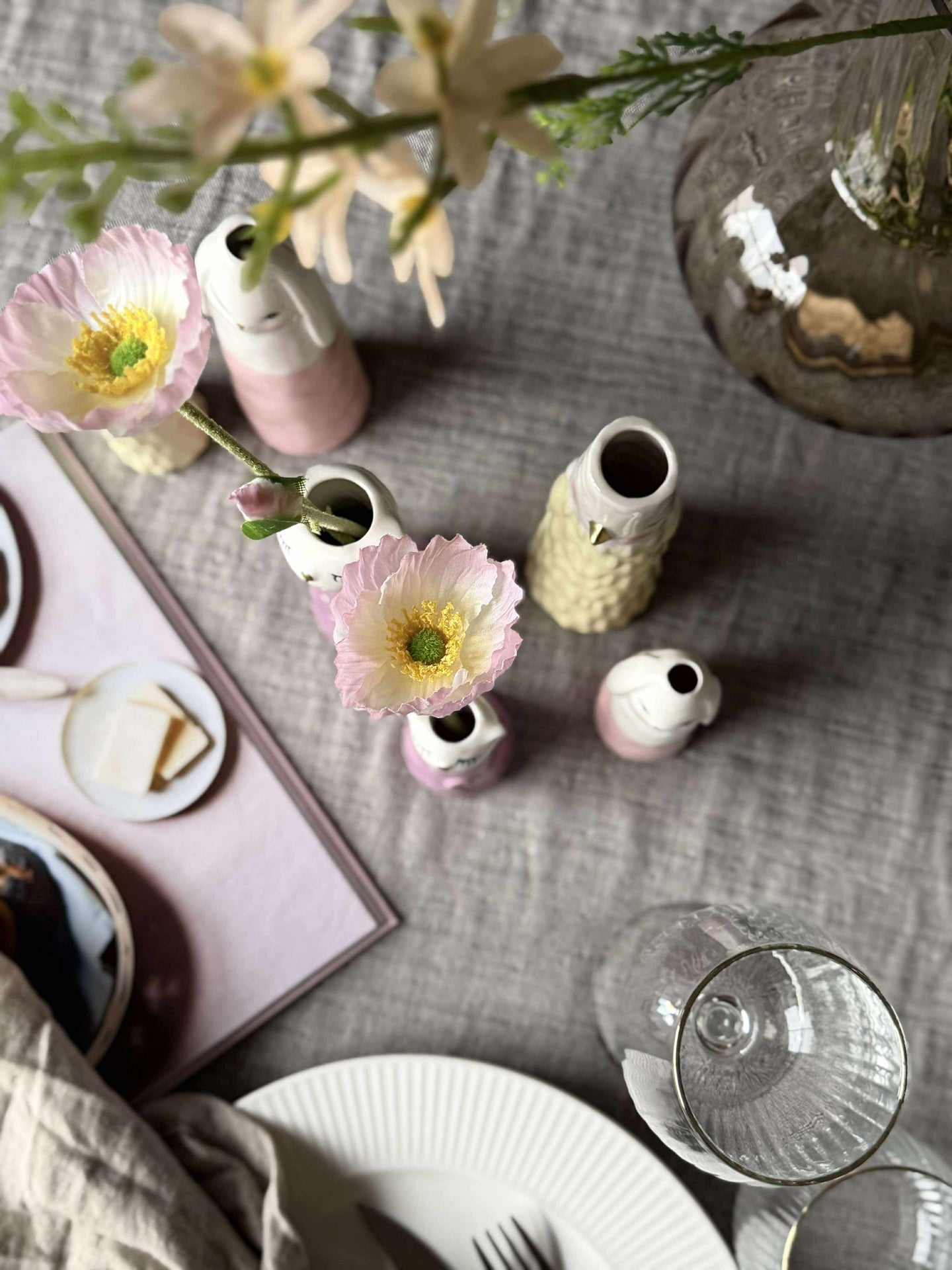 Vase - Rosa Kaninchen in mehreren Größen