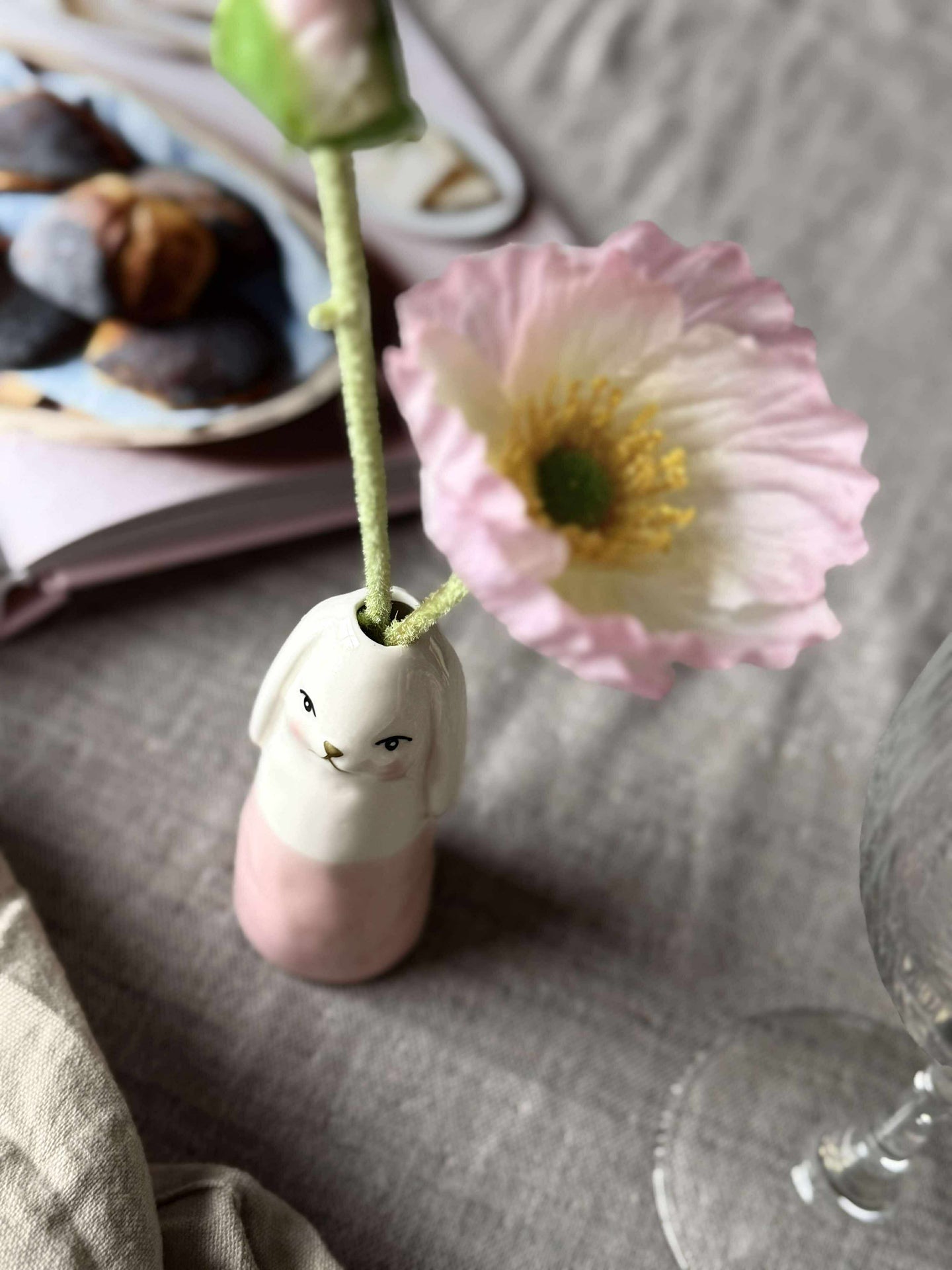 Vase - Rosa Kaninchen in mehreren Größen