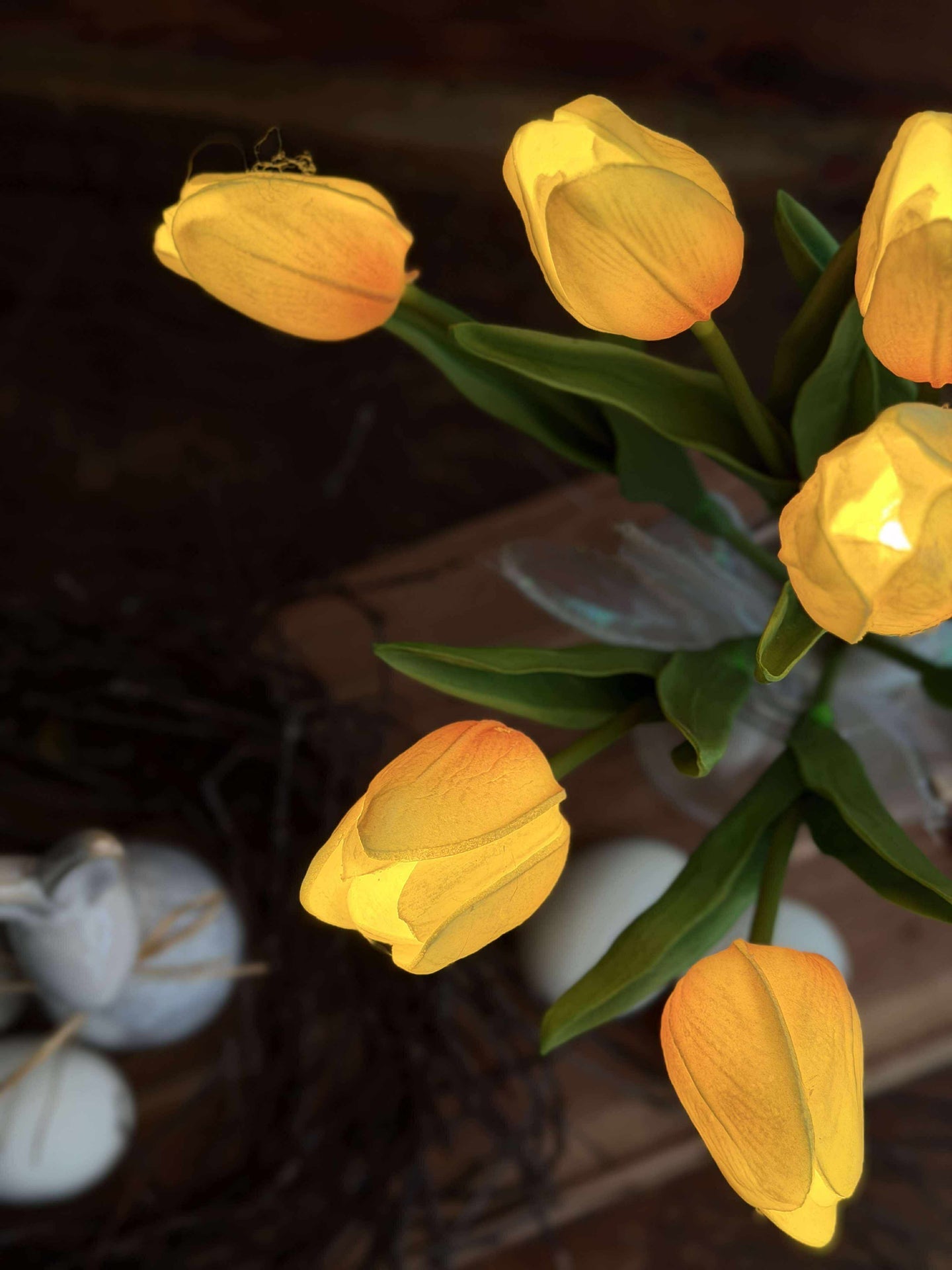 Tulpen mit Licht - Gelb
