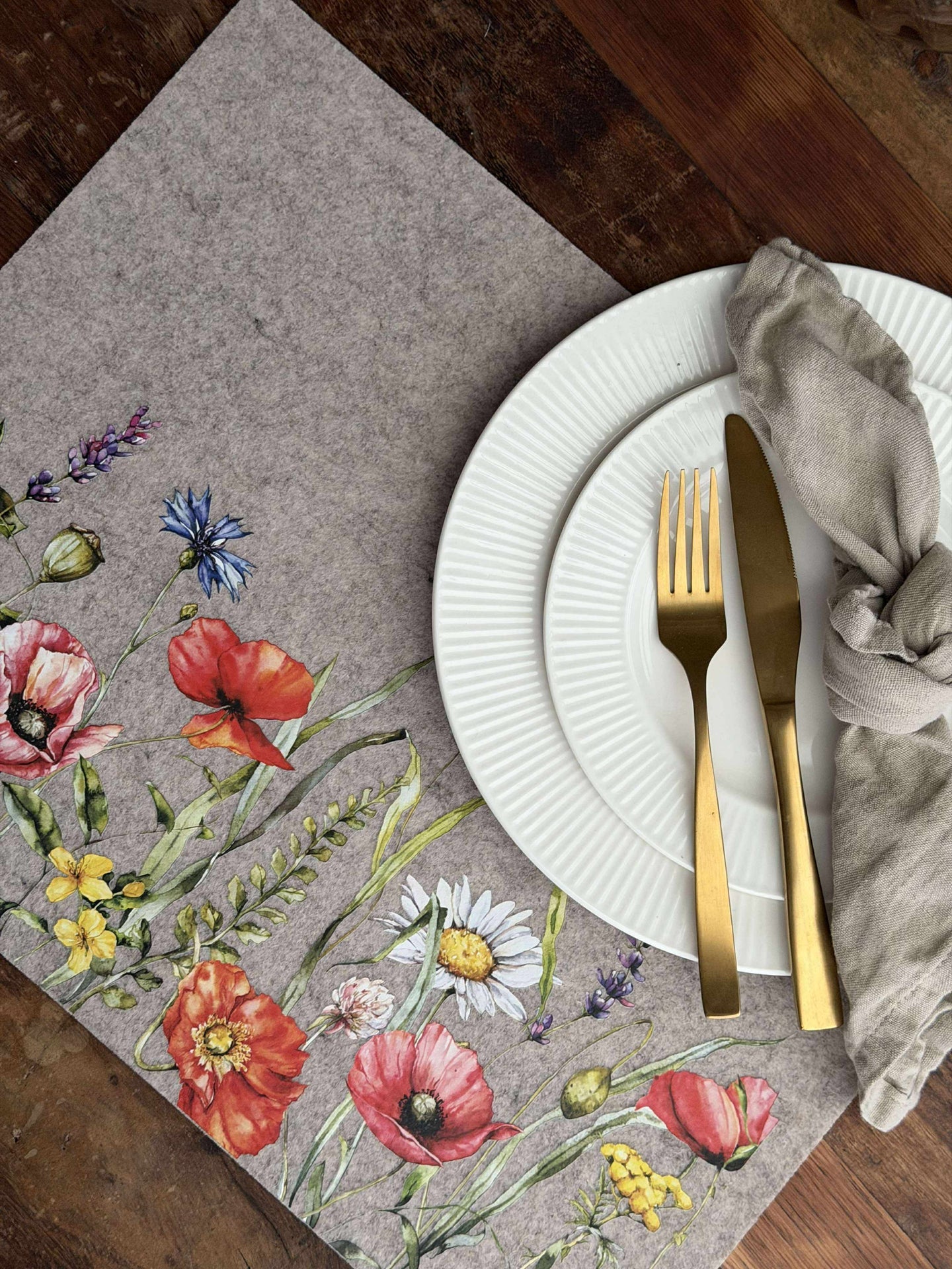 Oster-Tischset - Beige quadratisch