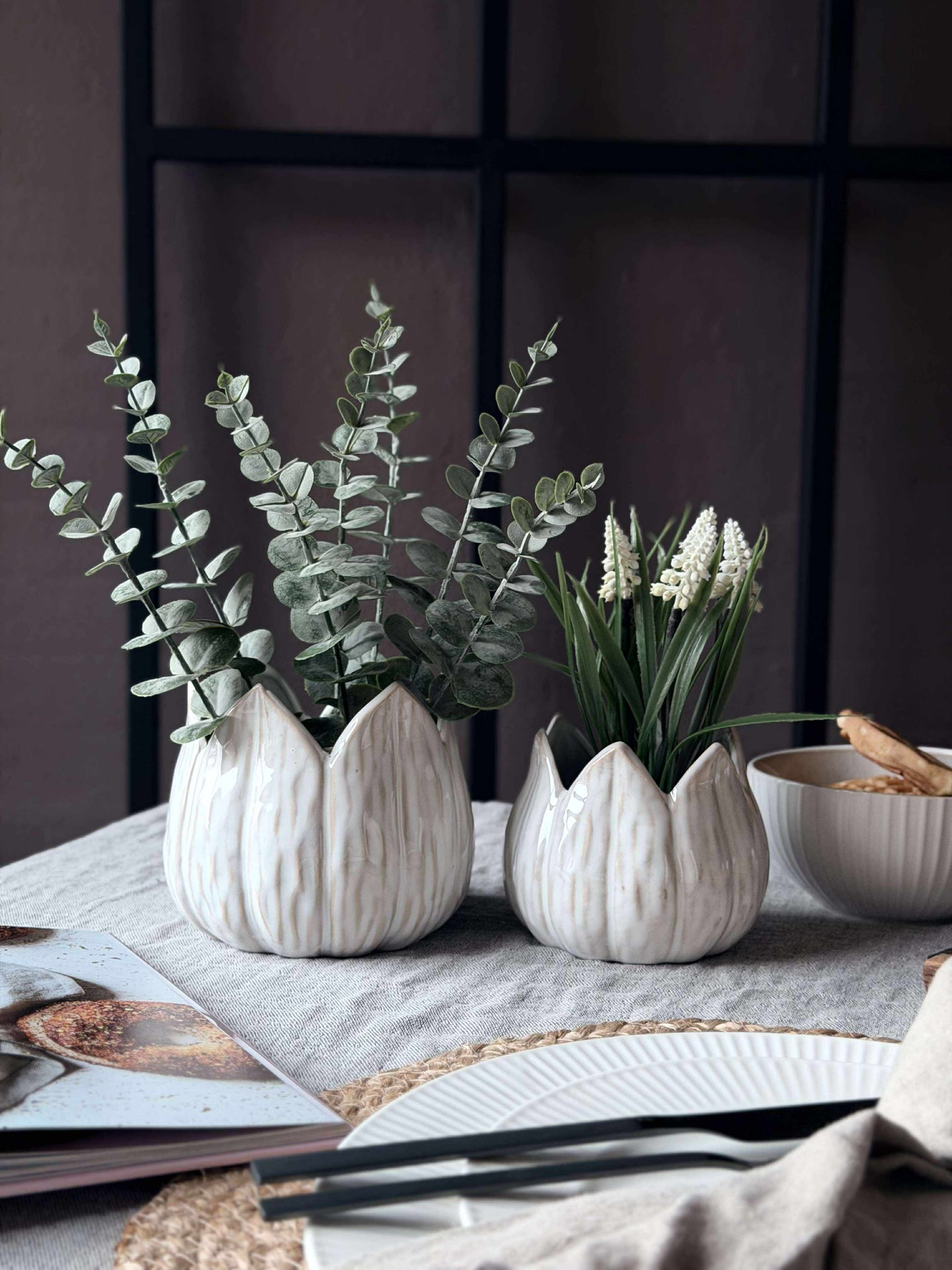 Kräutertöpfe TULIP white - Verschiedene Größen