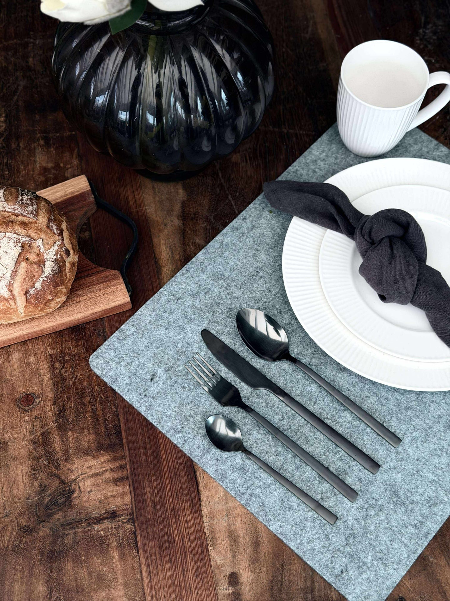 Besteck 16-teilig in Box - Matt schwarz