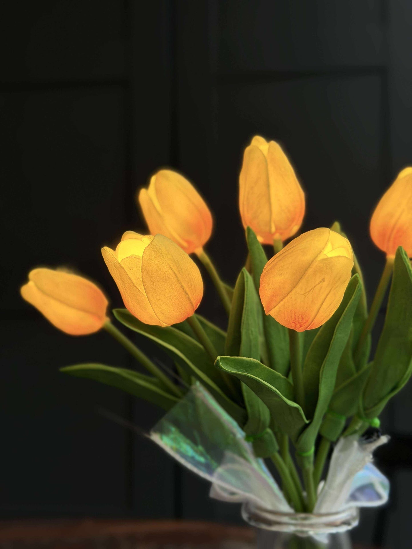 Tulpen mit Licht - Gelb