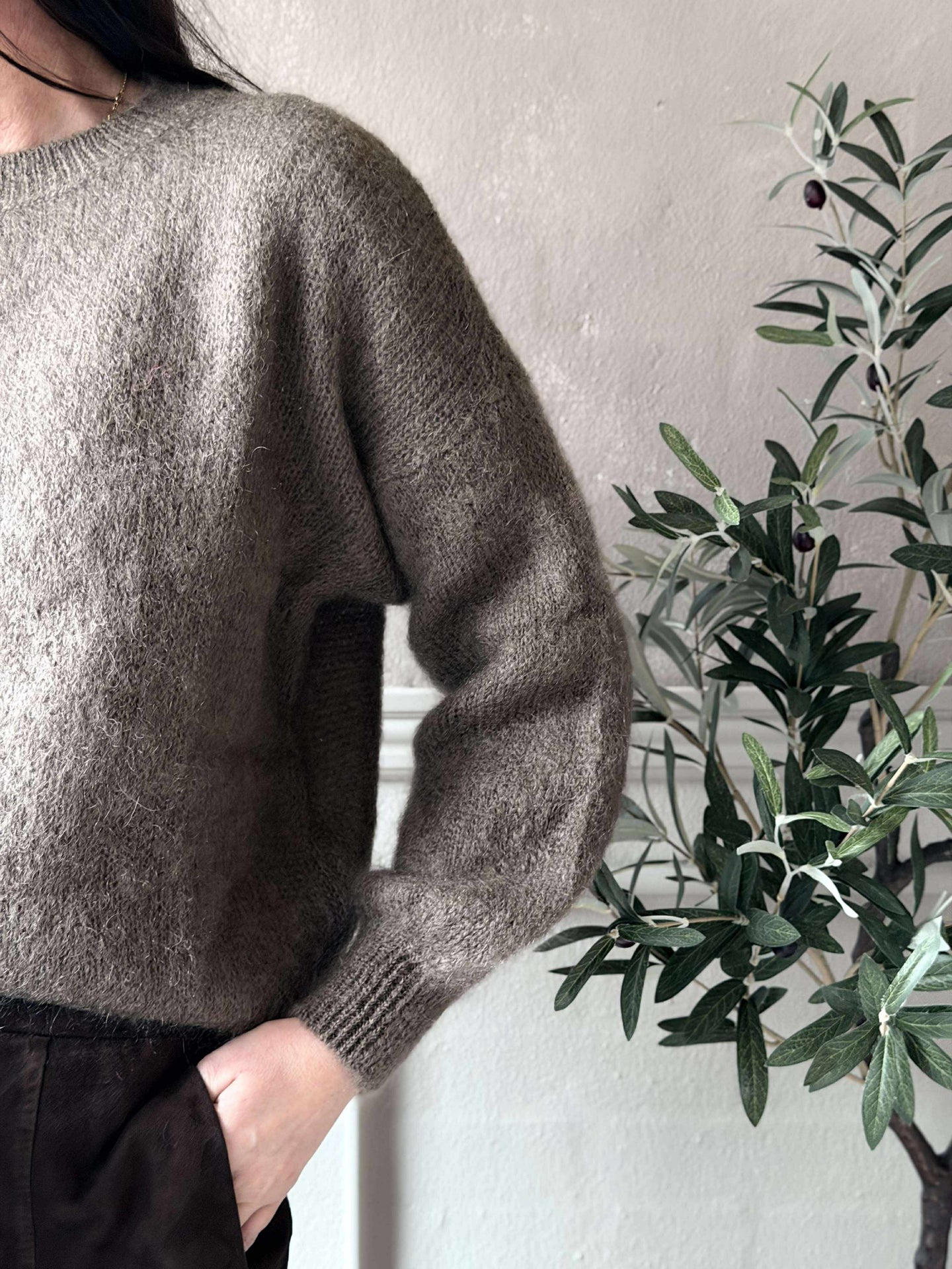 Strick LUX Mohair - Taupe