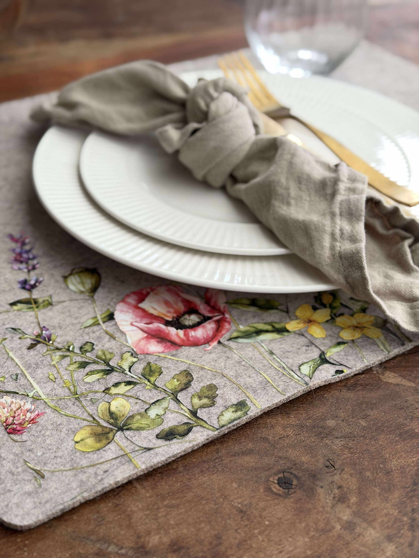 Oster-Tischset - Beige quadratisch